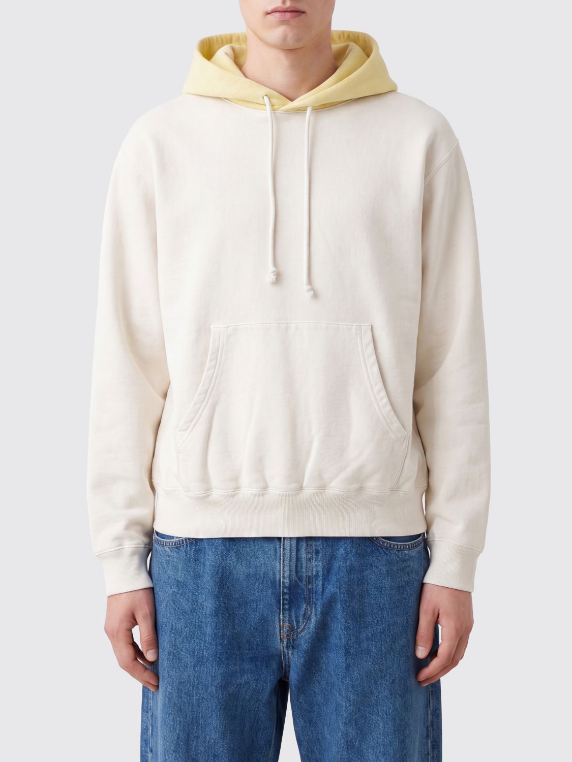 AURALEE Two-Tone Oversized Cotton Hoodie with a Kangaroo Pocket　AURALEE カンガルーポケット付きツートンカラーのオーバーサイズコットンパーカー AURALEE