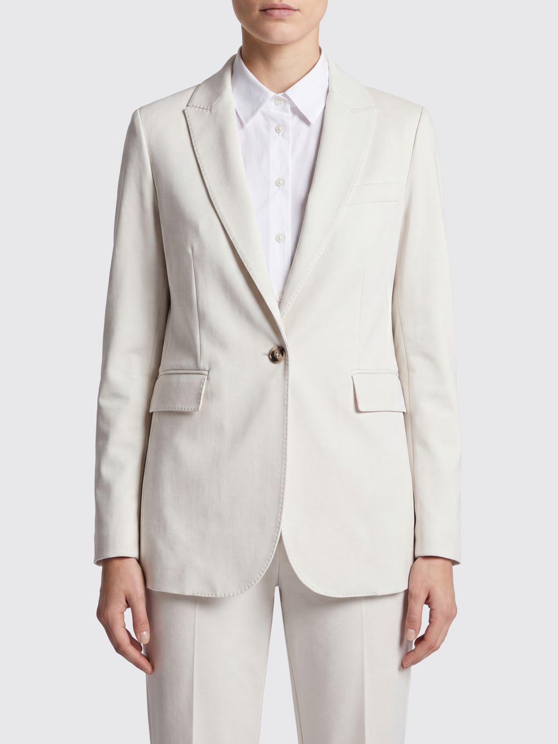 CIRCOLO 1901 Blazer corto monopetto in cotone con revers