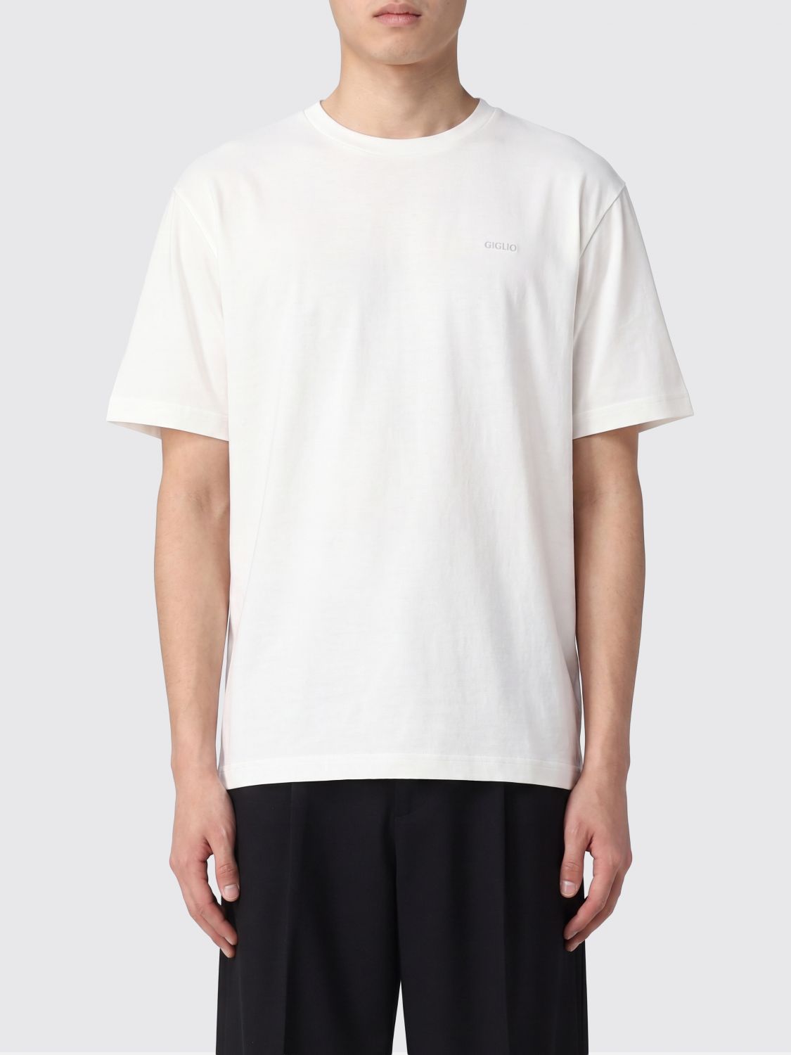 TATRAS Crewneck Cotton T-Shirt with Contrast Logo and Dropped Shoulders　TATRAS コントラストロゴとドロップショルダーのクルーネックコットンTシャツ TATRAS