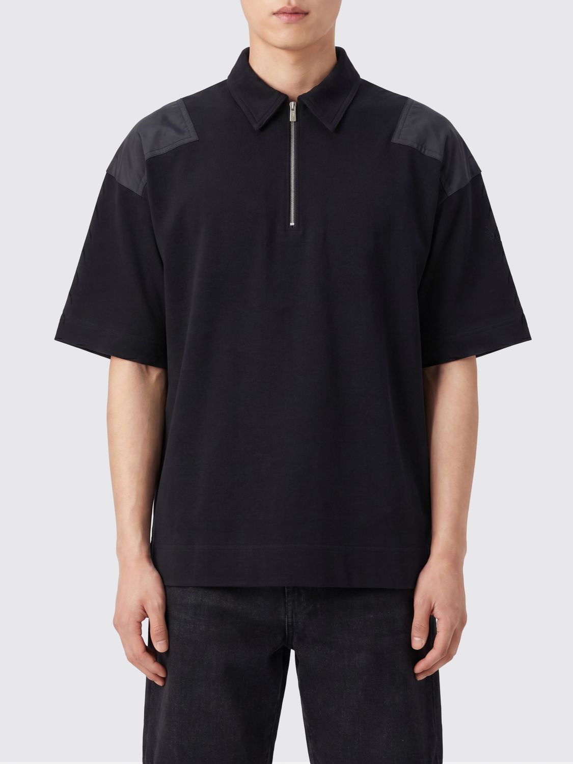 TATRAS Short-Sleeved Cotton Polo Shirt with Zip Closure and Dropped Shoulders　TATRAS ジップ開閉 ドロップショルダー 半袖コットンポロシャツ TATRAS