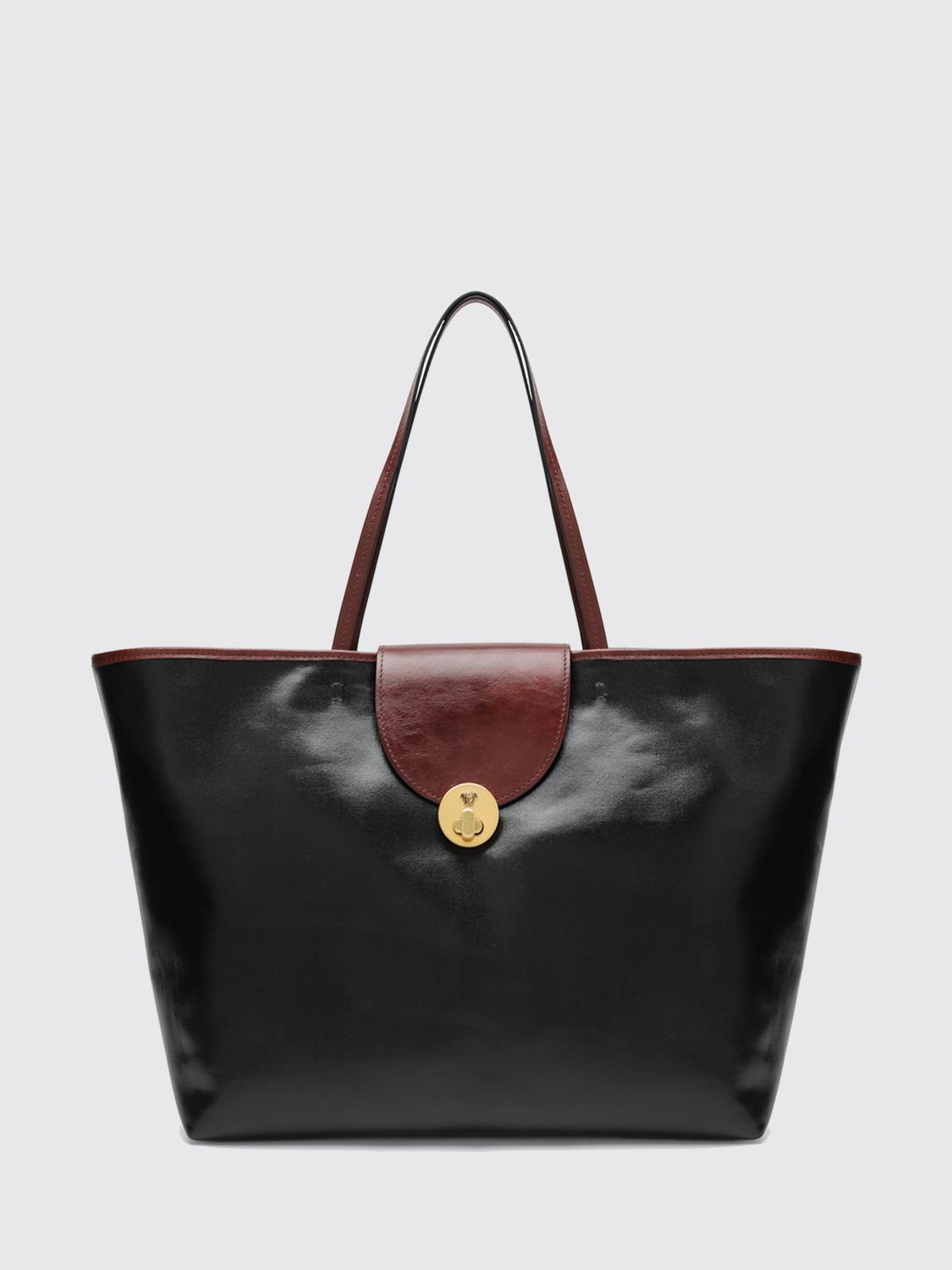 VERSACE VERSACE Medusa Logo Waxed Cotton Tote Bag with Turn-Lock Closure　VERSACE メドゥーサ ロゴ ワックスコットン トートバッグ ターンロック開閉