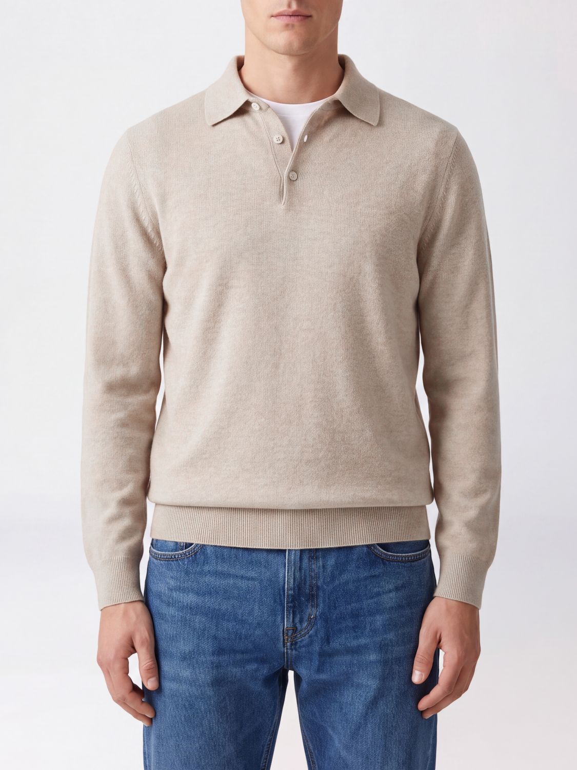 BRUNELLO CUCINELLI Polo Shirt Men color Beige