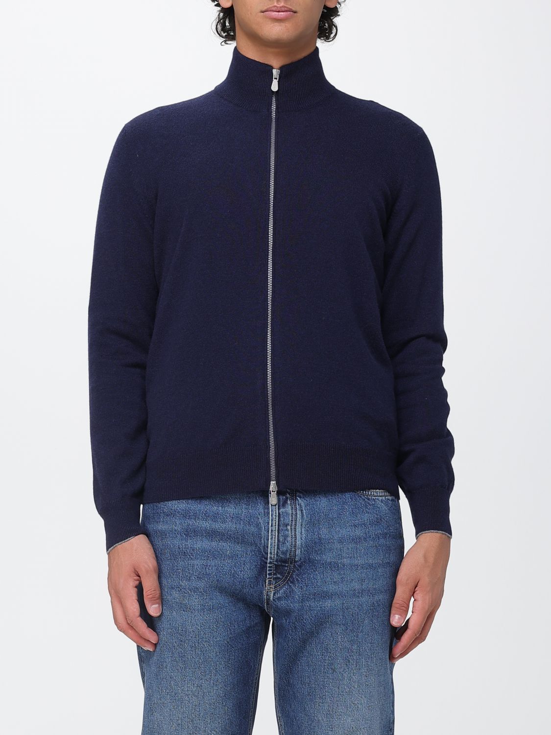 BRUNELLO CUCINELLI Slim-Fit Kaschmir-Cardigan mit Reißverschluss und Rollkragen von