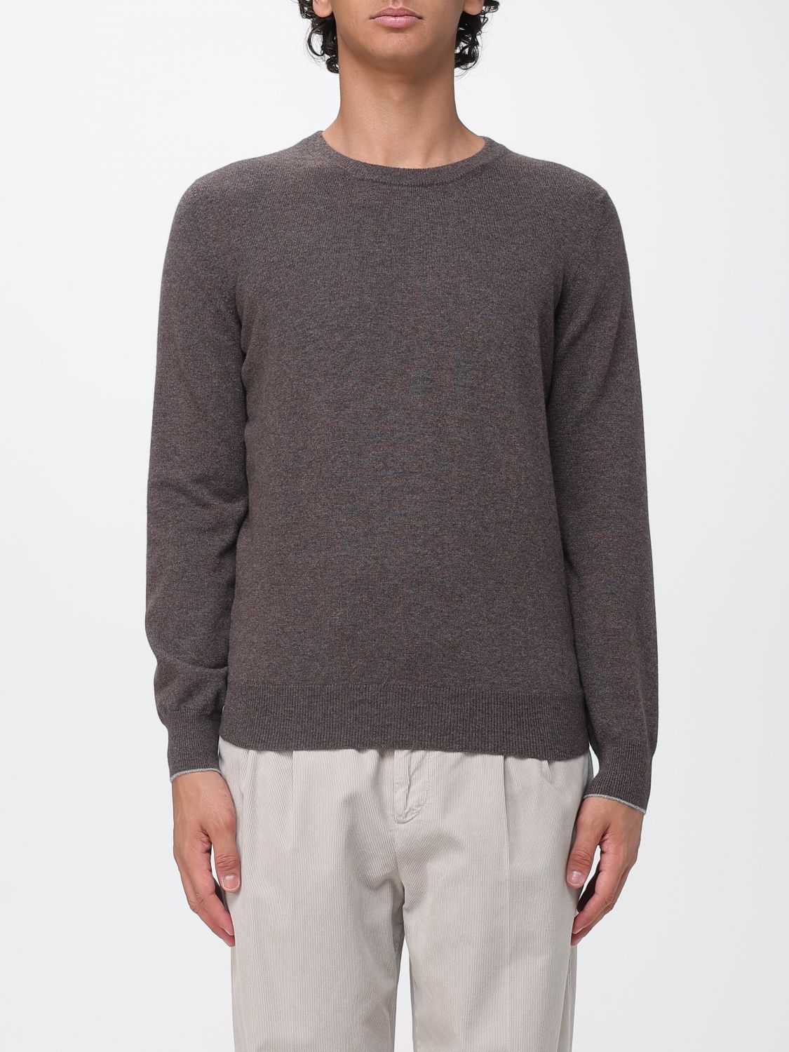 BRUNELLO CUCINELLI Crewneck Cashmere Jumper with Ribbed Trims