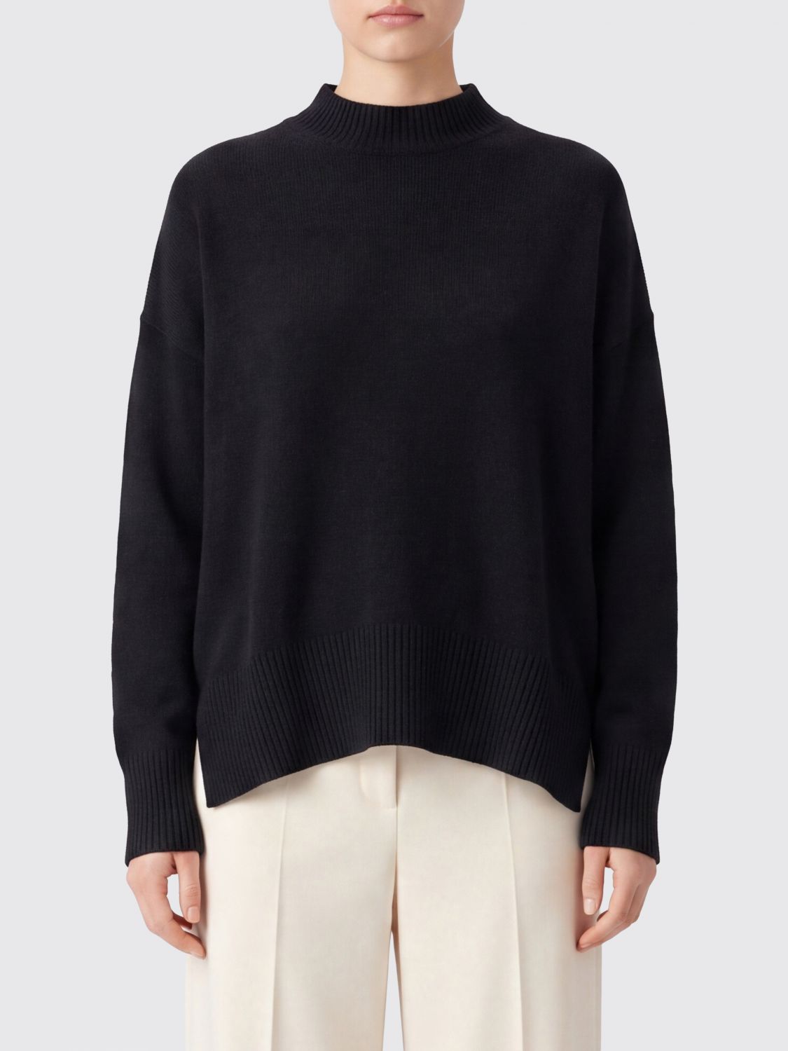 JIL SANDER Kaschmirpullover mit Rundhalsausschnitt und überschnittenen Schultern