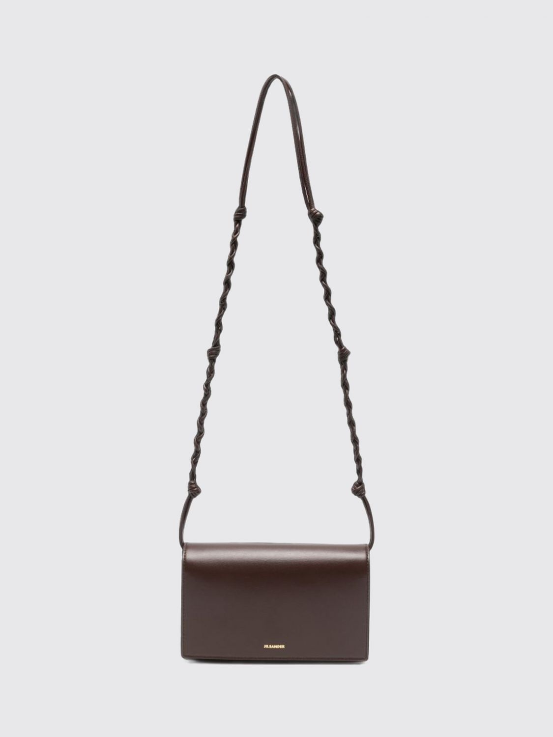 JIL SANDER Tangle Mini-Umhängetasche aus Leder von mit geflochtenem Riemen