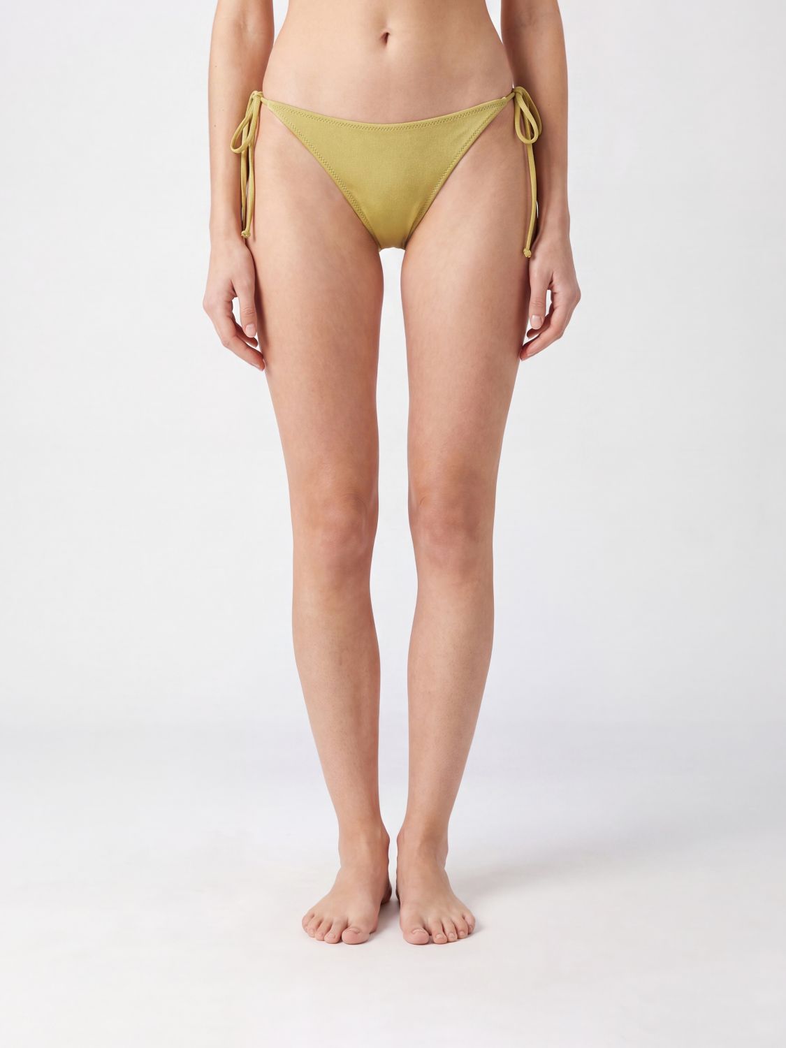 Mc2 Saint Barth Animalier Print Bikini Bottoms With Side Ties In Green