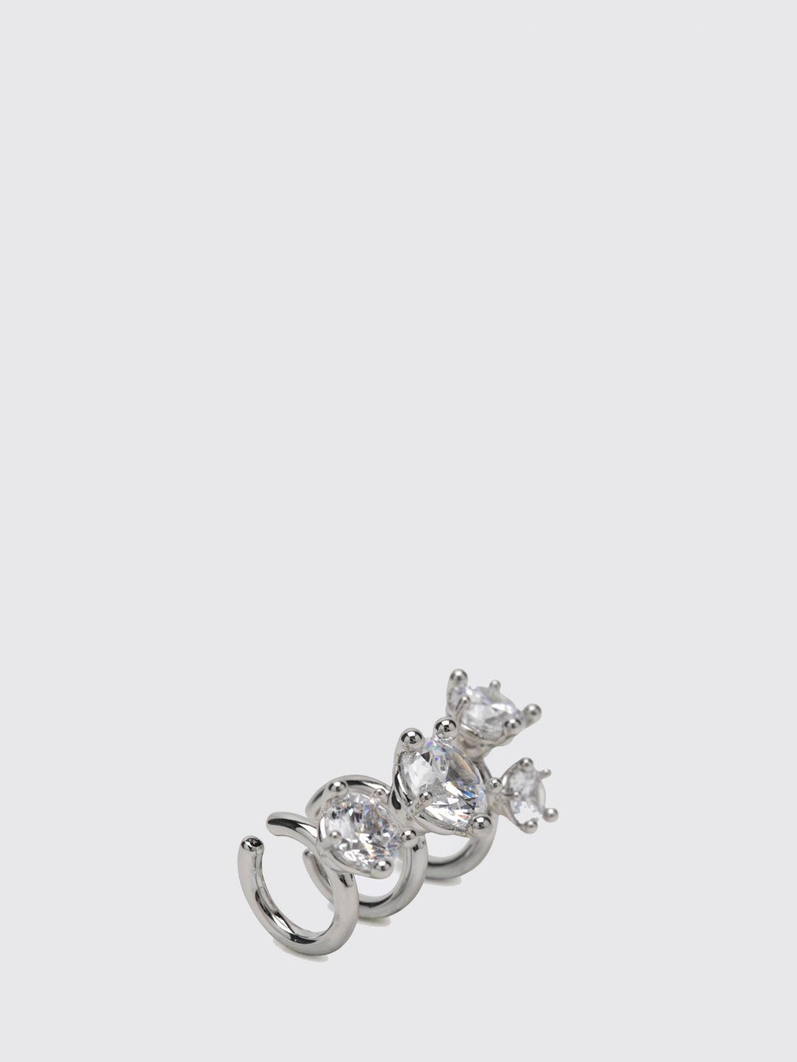 PANCONESI Set of 3 Constellation earrings in chromed brass with crystals