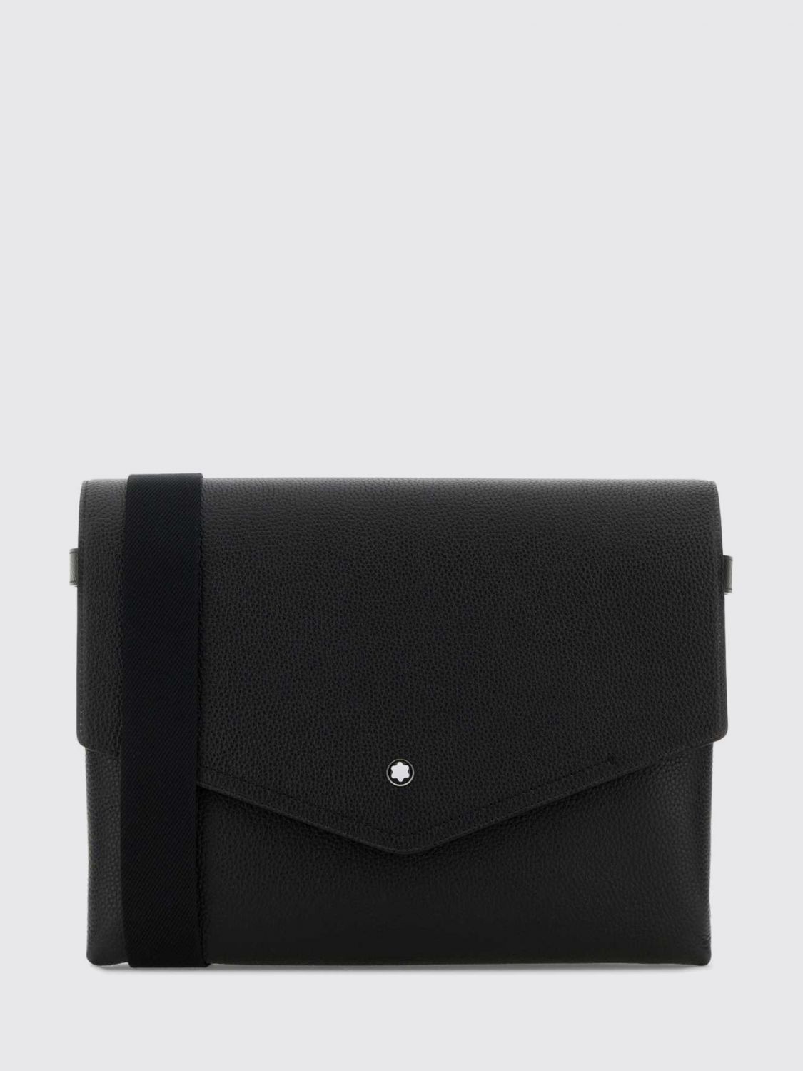 MONTBLANC Borsa portadocumenti Companion in pelle a grana con tracolla amovibile