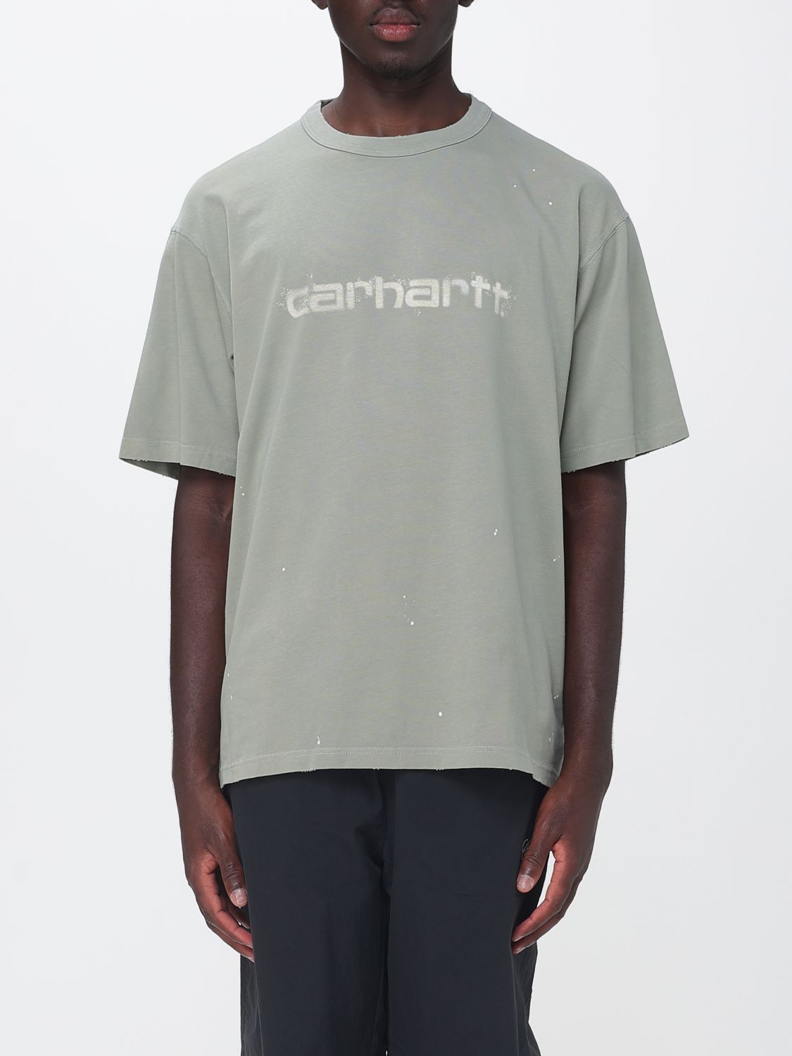 CARHARTT WIP T-shirt in cotone organico con logo stampato sul petto