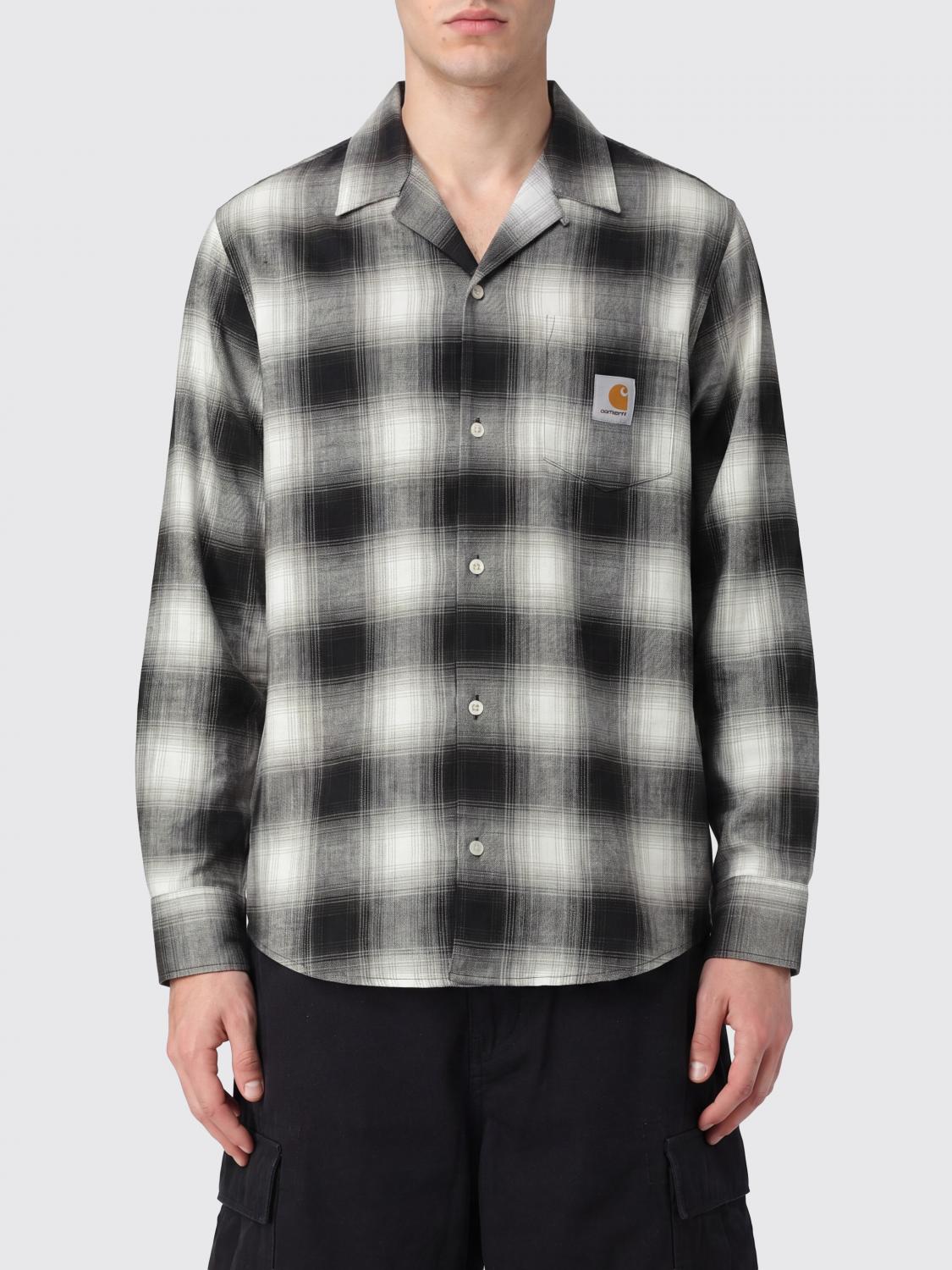 CARHARTT WIP Camicia a quadri in cotone con colletto cubano