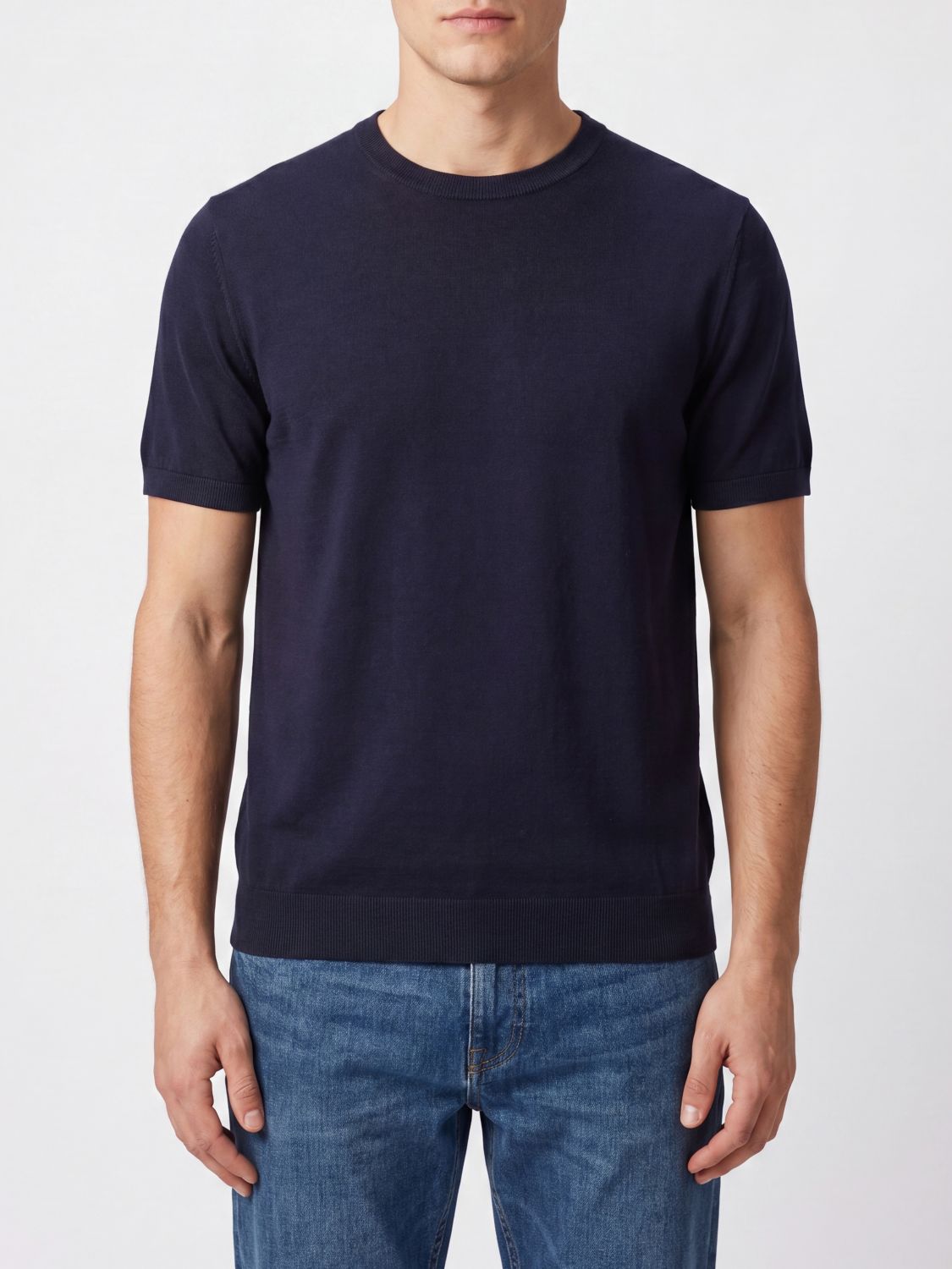 KANGRA Short-Sleeved Cotton Crewneck Jumper