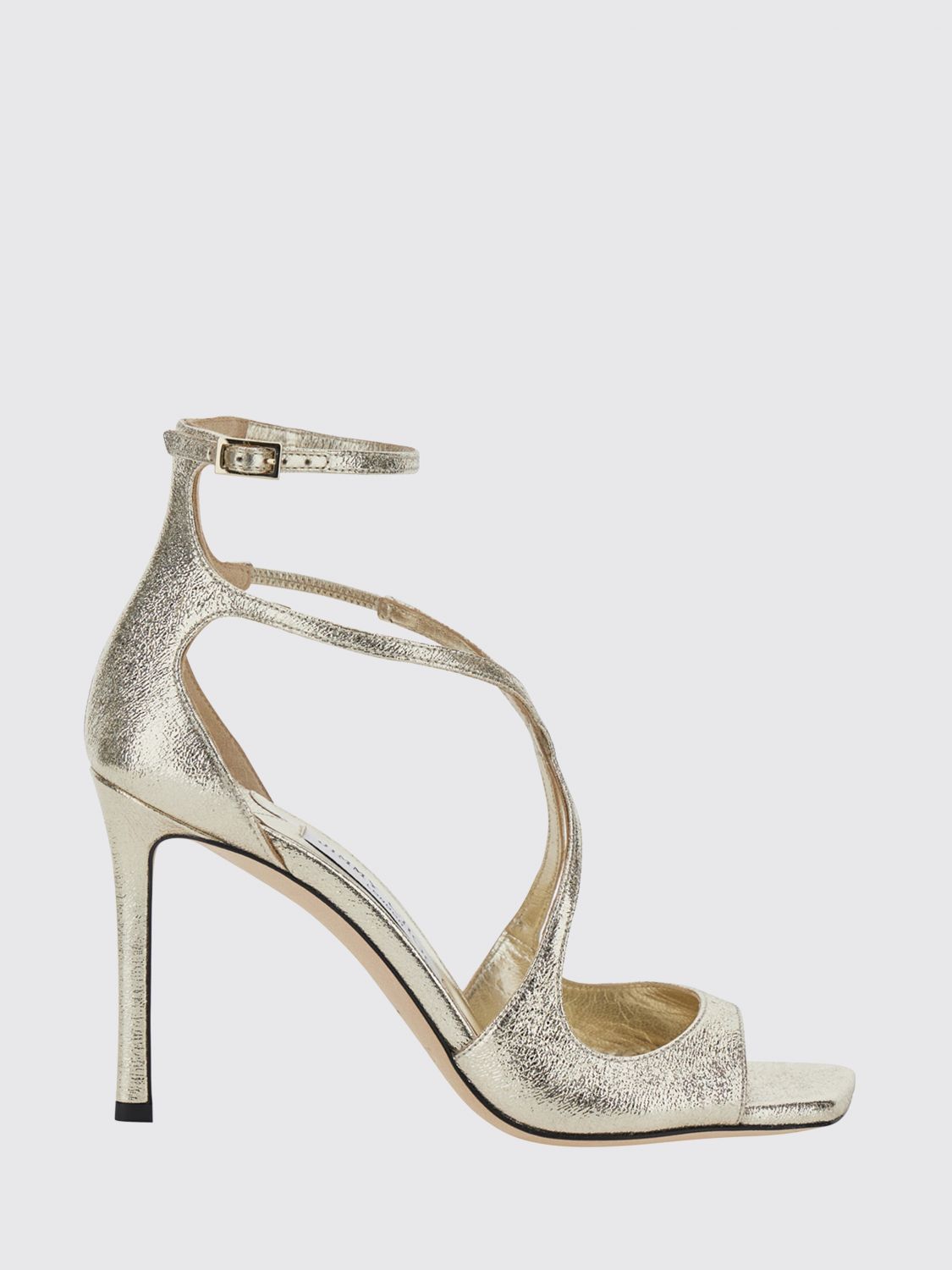 JIMMY CHOO Heeled Sandal Woman color Platinum