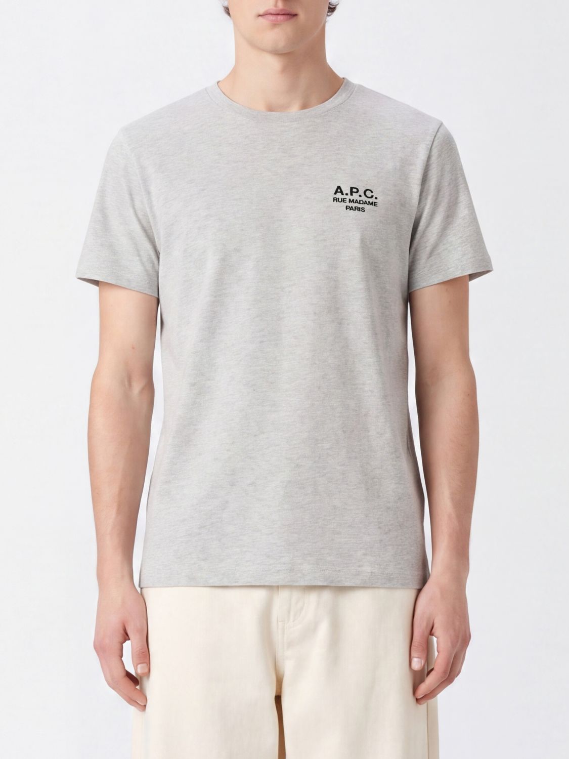 A. P.C. T-shirt slim fit in cotone con logo a contrasto