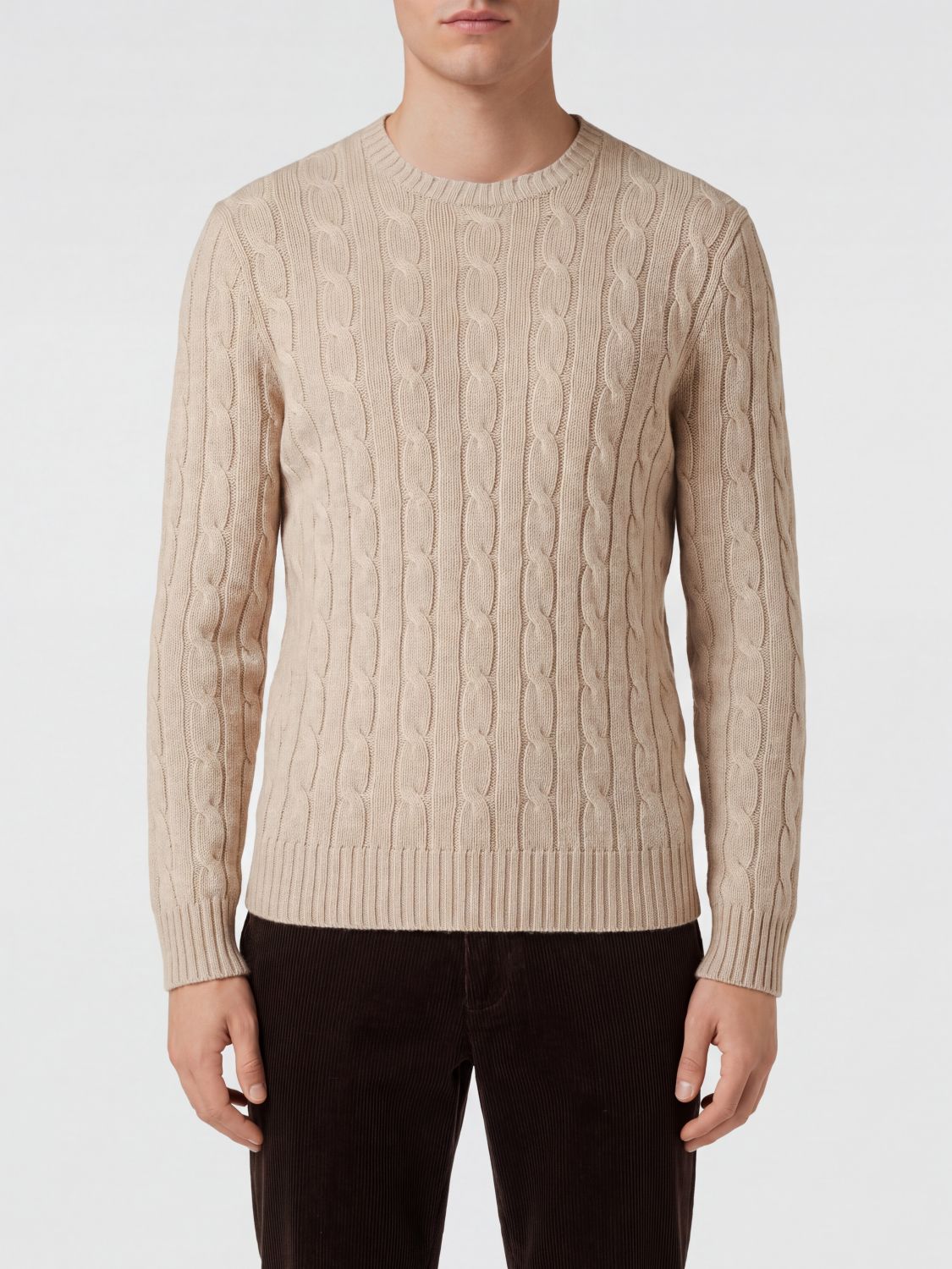 POLO RALPH LAUREN Cable-Knit Crewneck Jumper in 100% Cashmere