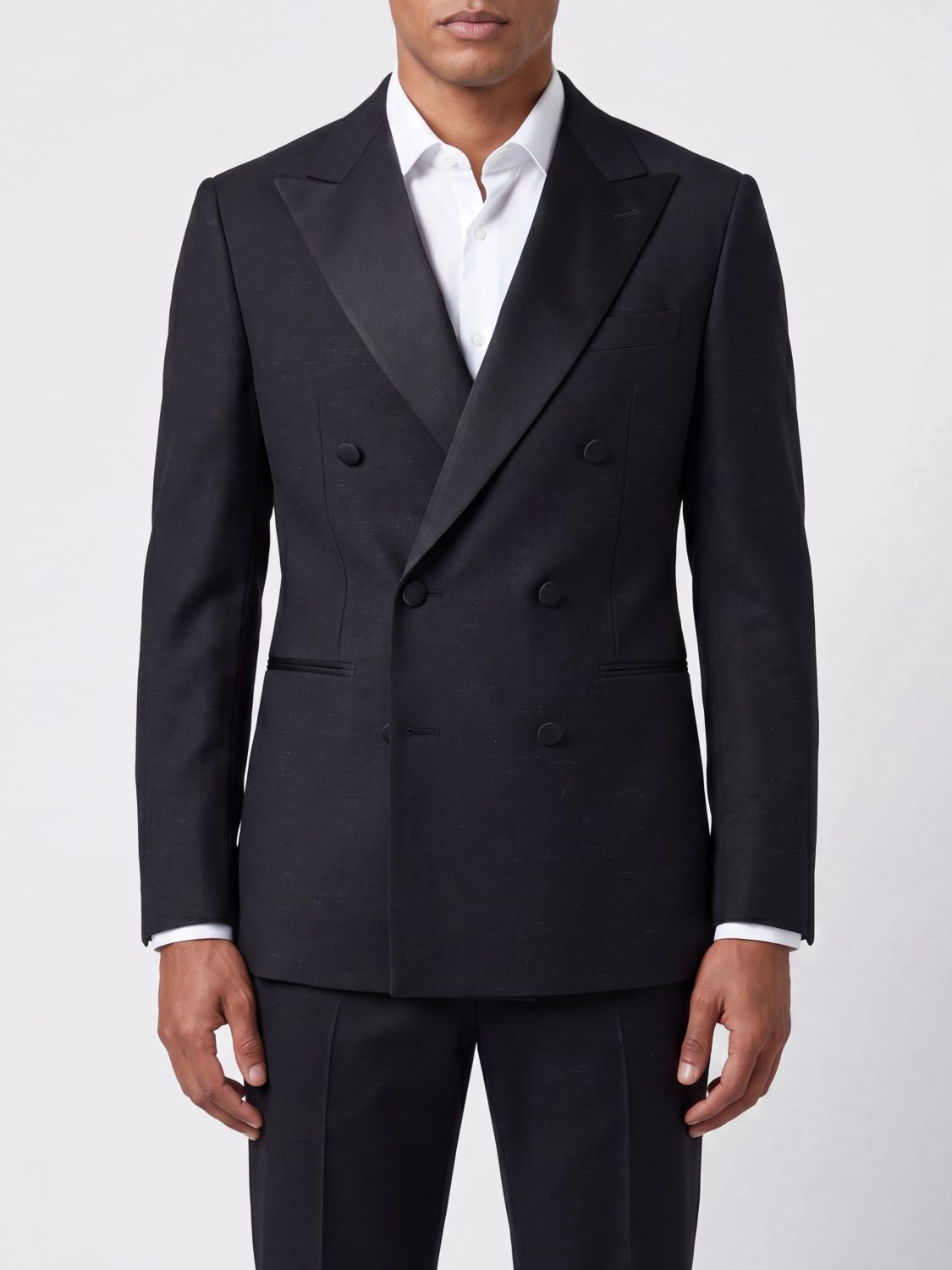 TAGLIATORE Silk-Blend Tuxedo Jacket with Peak Lapels
