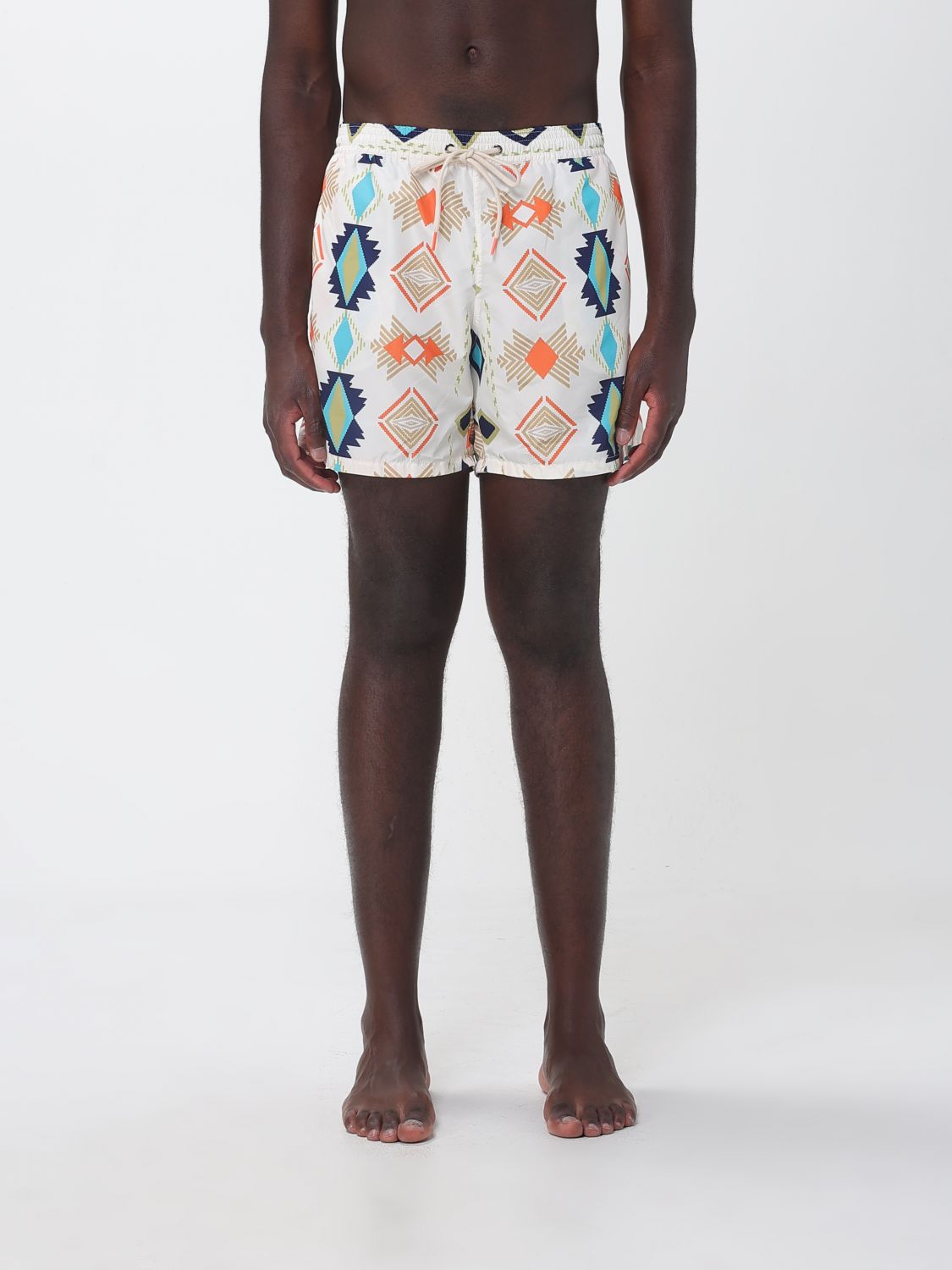 Nom Floral Print Polyester Swim Shorts With Drawstring Waist In Multi