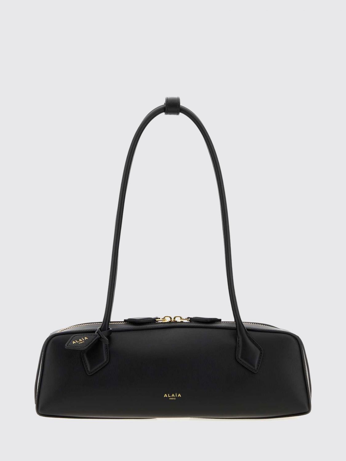 ALAÏA Medium Le Teckel Leather Shoulder Bag with Tubular Double Handle ALAÏA Medium Le Teckel Leather Shoulder Bag with Tubular Double Handle