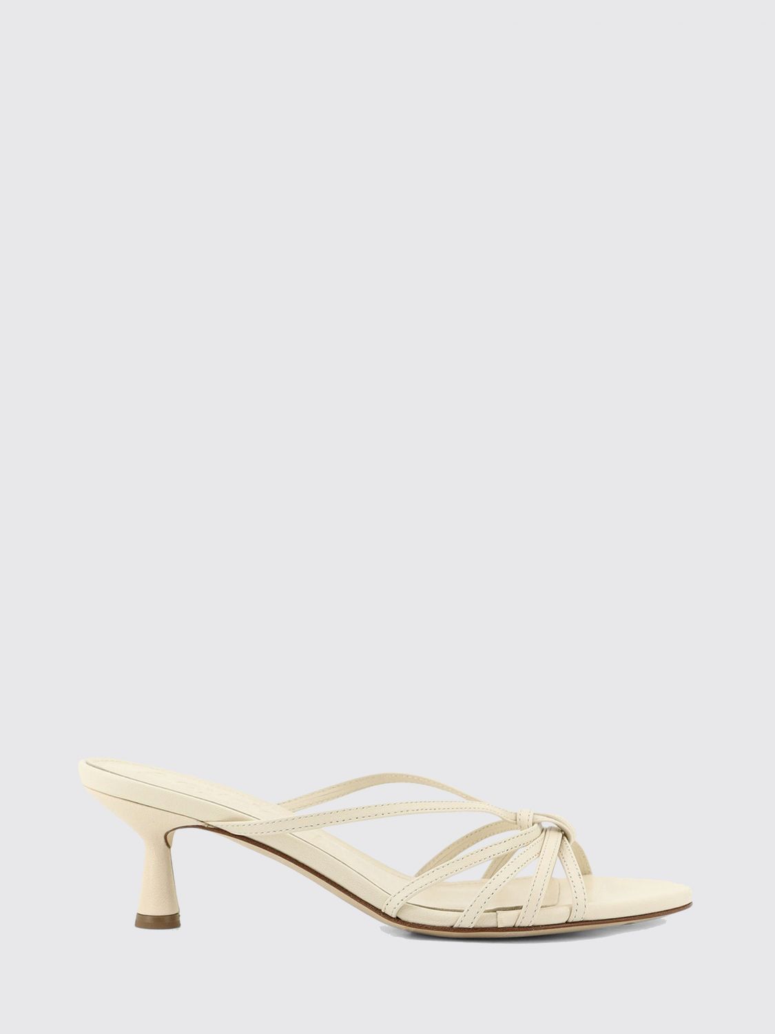 AEYDE Abby Smooth Leather Mules with Mid Spool Heel