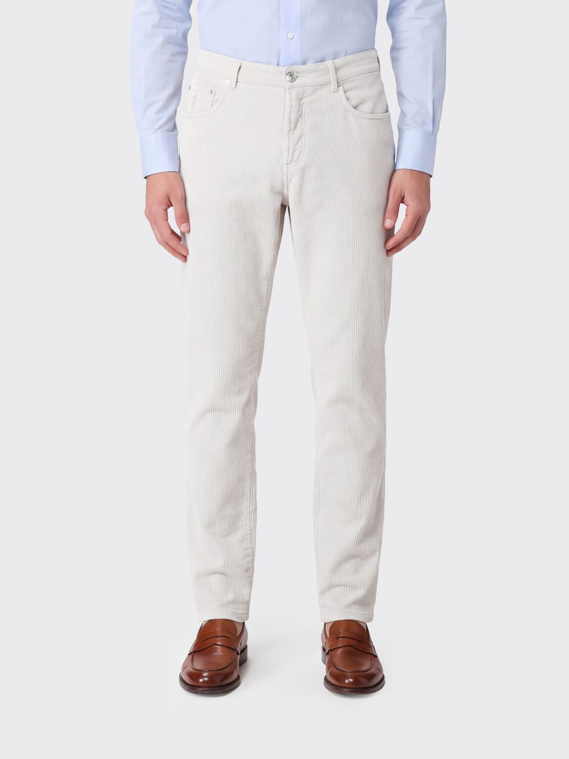 BRUNELLO CUCINELLI Slim Fit Five-Pocket Cotton Corduroy Trousers