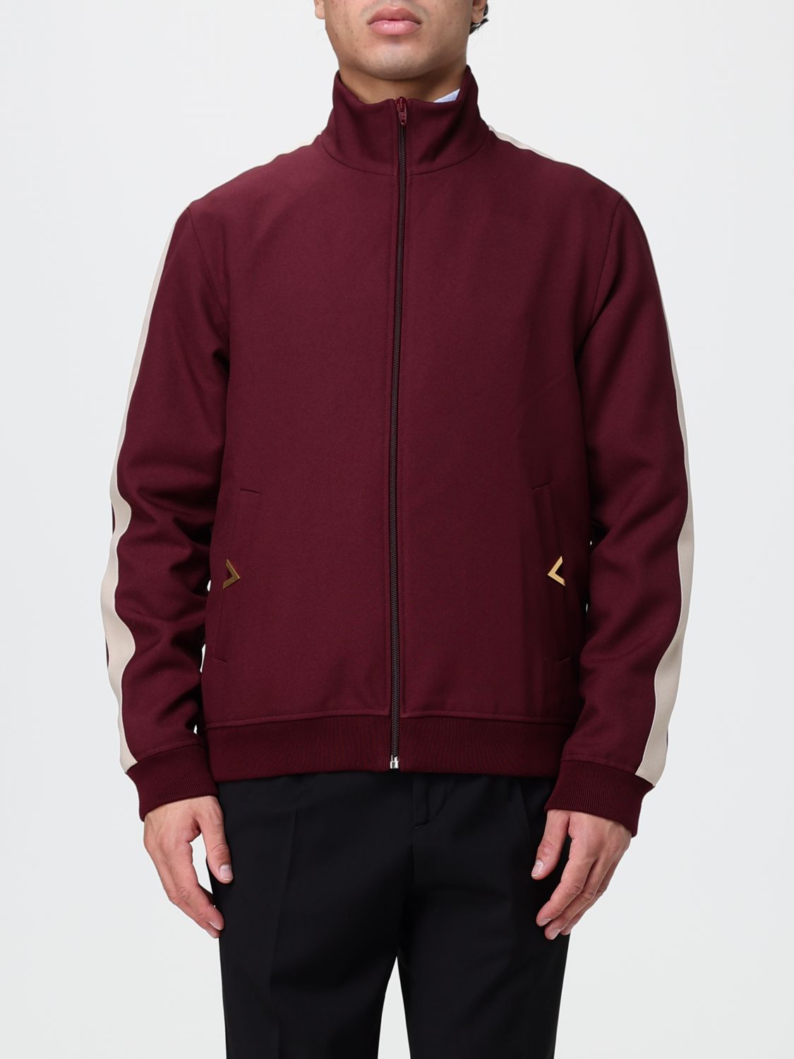 VALENTINO GARAVANI Felpa slim fit in tessuto tecnico con zip