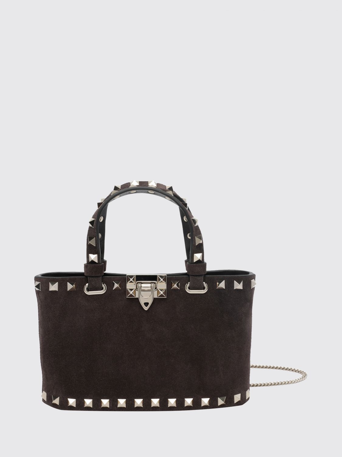 VALENTINO GARAVANI Mini borsa a mano Rockstud in pelle con ricami e borchie