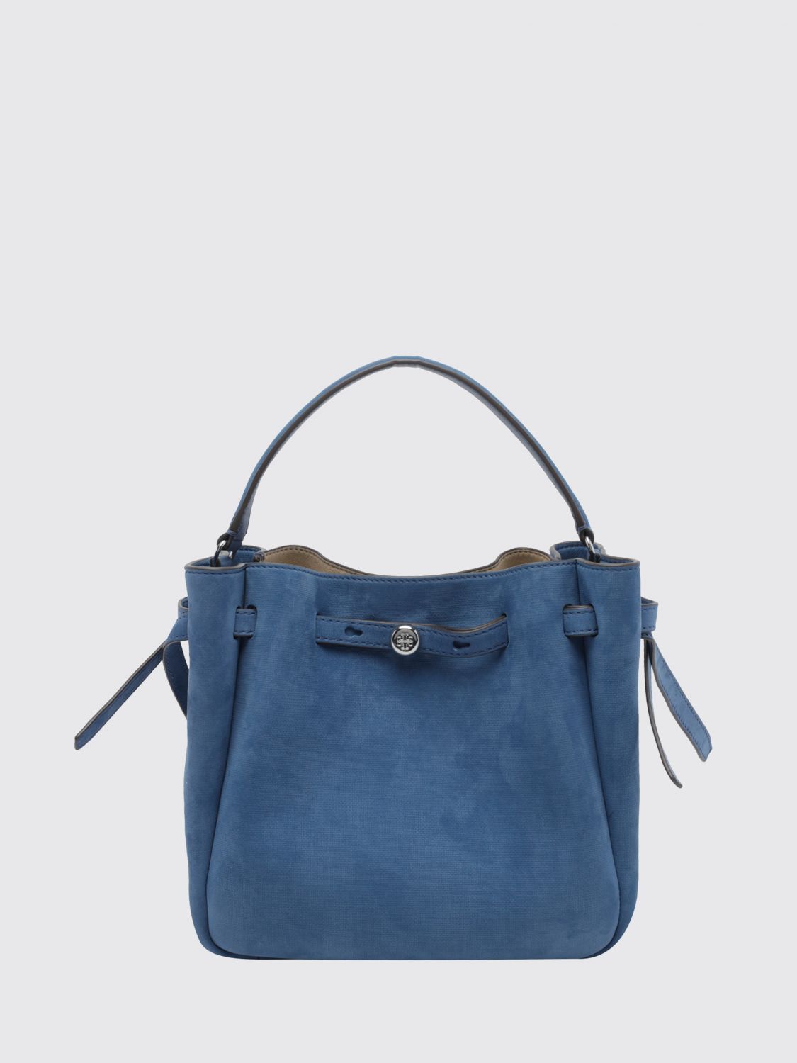 TORY BURCH Mini borsa a secchiello Romy in pelle nabuk