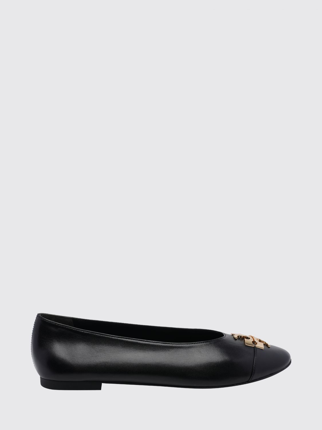TORY BURCH Charlie Ballet Flats in Smooth Leather with Double T Logo　TORY BURCH チャーリー バレエ フラット ダブル T ロゴ付き スムースレザー TORY
