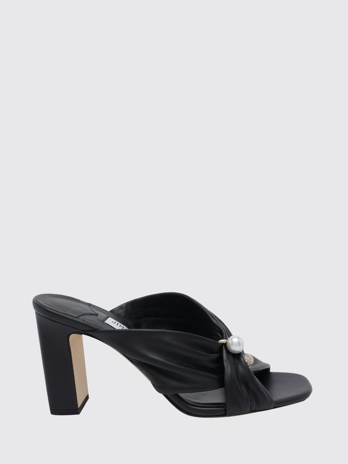 JIMMY CHOO Rafi High-Heel Mules Sandals in Smooth Leather