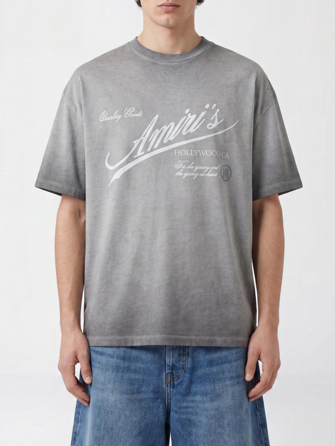 AMIRI Abstract Print Cotton T-Shirt with Logo