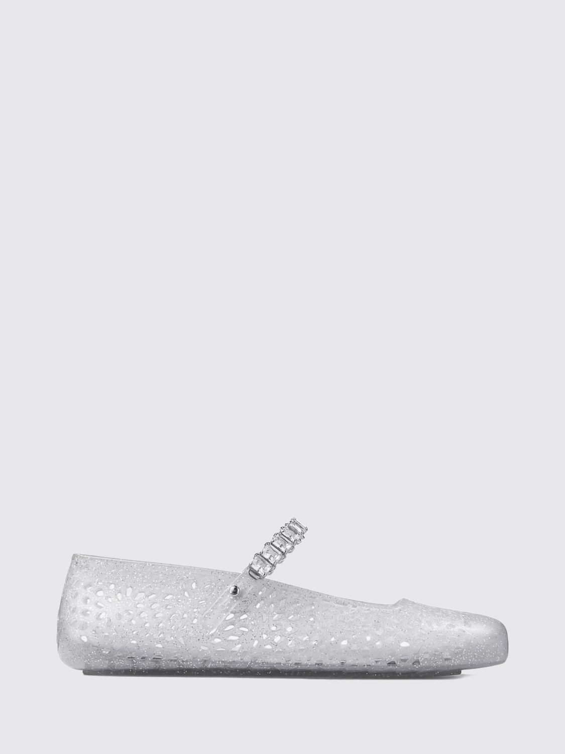 JIMMY CHOO The Jelly Mary Jane Ballerinas aus perforiertem PVC mit Kristallen