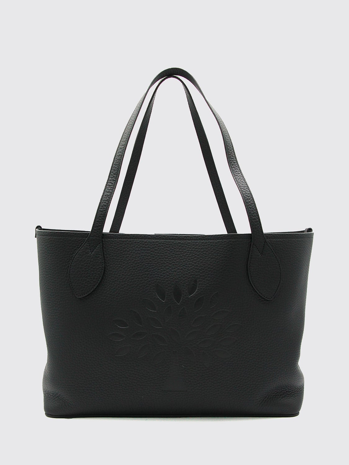 MULBERRY Tree Tote Bag in Grained Calf Leather with Embossed Monogram Logo