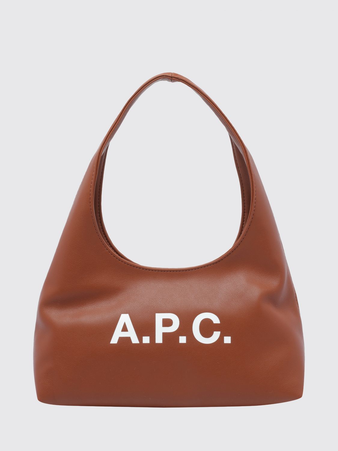 A. P.C. Ninon Flared Synthetic Leather Shoulder Bag with Printed Logo　A.P.C. Ninon ロゴプリント フレア合皮ショルダーバッグ A.
