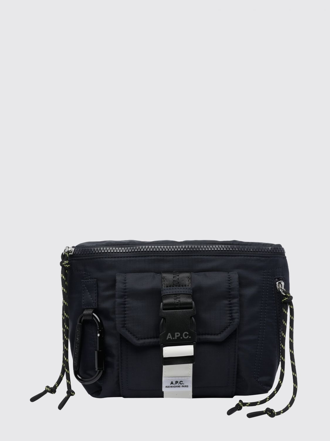 A. P.C. Nylon Bum Bag with Applied Logo, Zip Closure and Adjustable Strap　A.P.C.ロゴが施されたナイロン製ウエストバッグ、ジッパー開閉、調節可能なストラップ A.