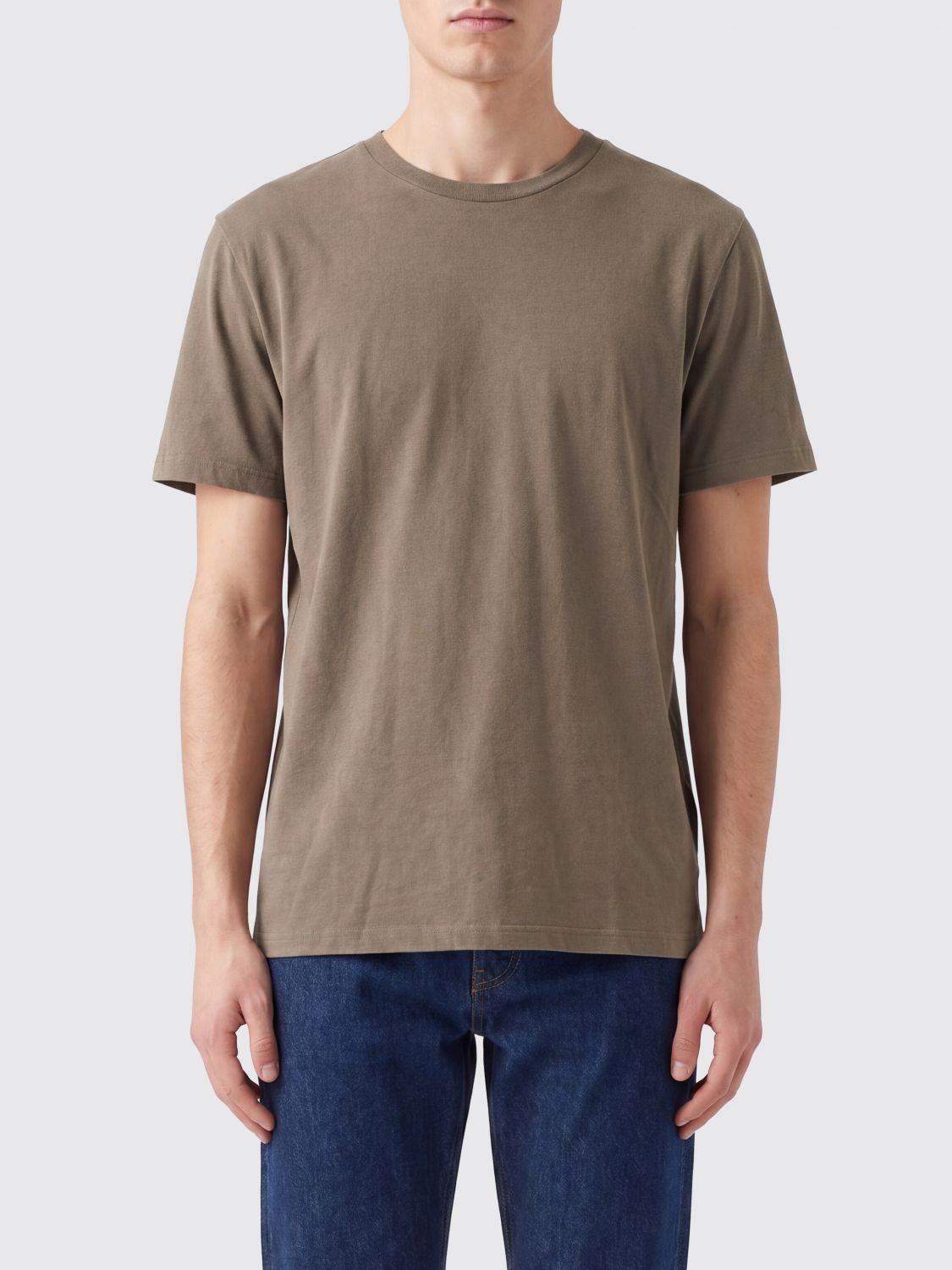 A. P.C. T-shirt in cotone con logo stampato sul retro