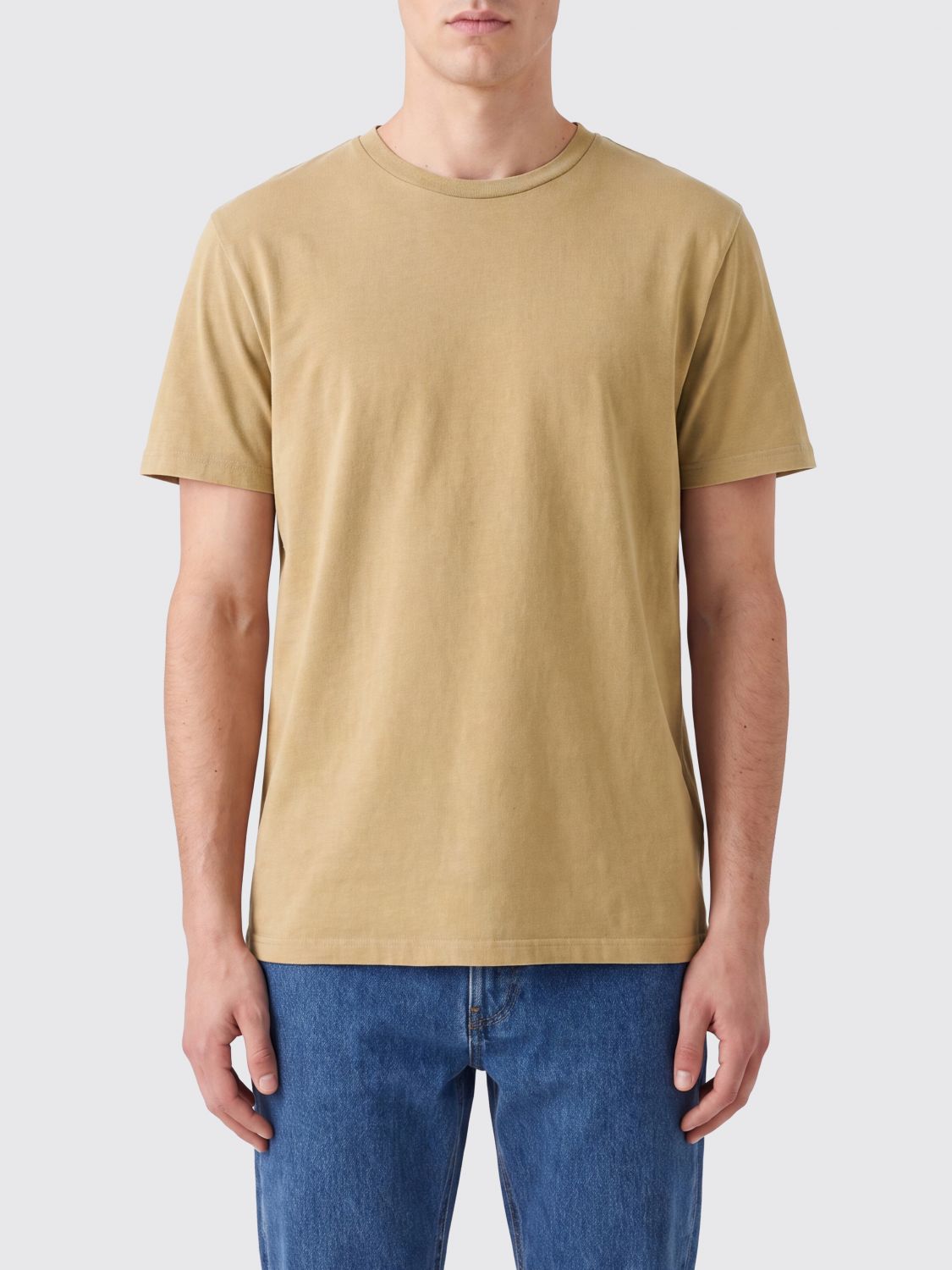 A. P.C. T-shirt in cotone con logo stampato sul retro