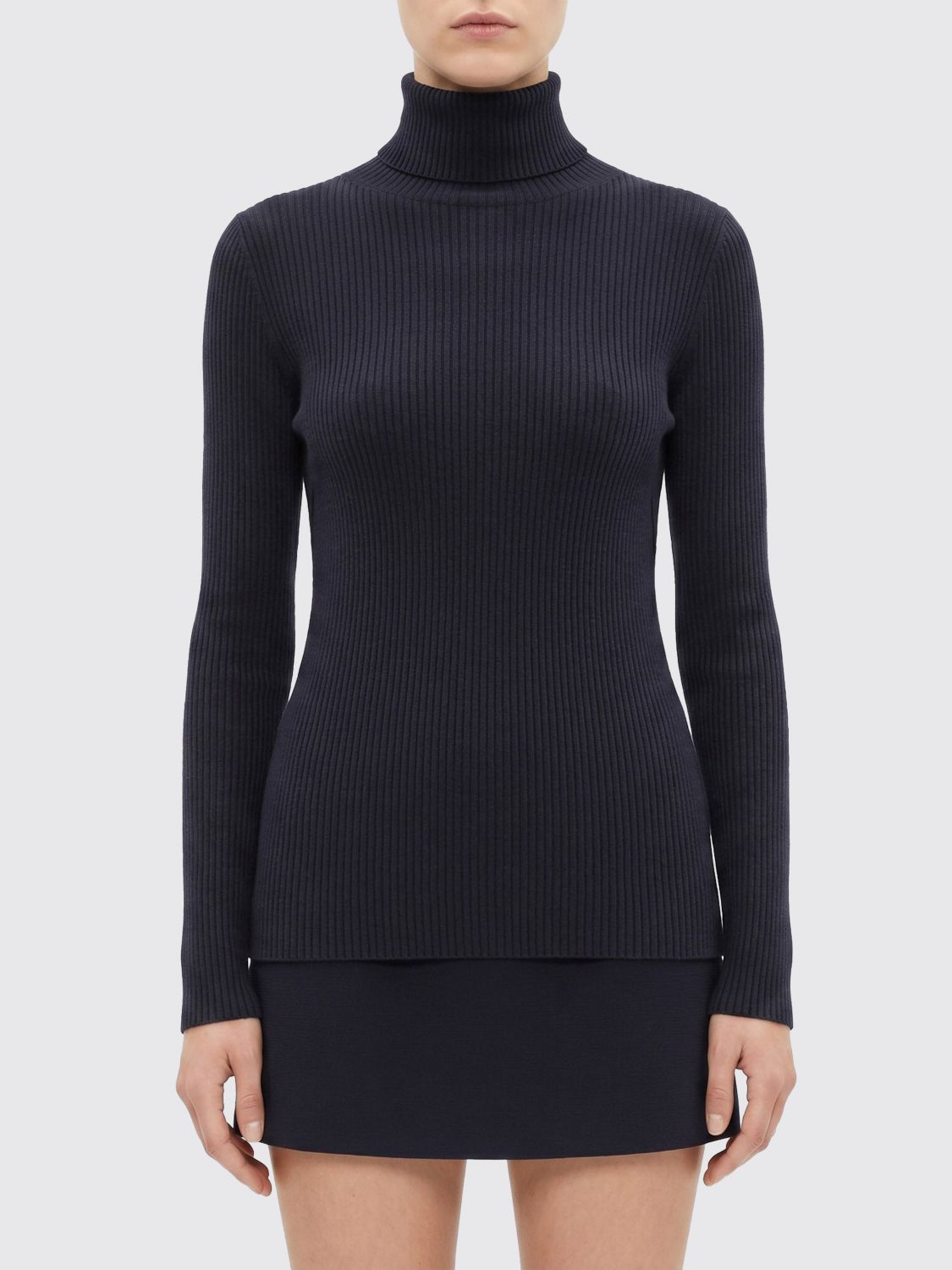 Fabiana Filippi Slim Fit Turtleneck Jumper in Wool, Silk and Cashmere Blend