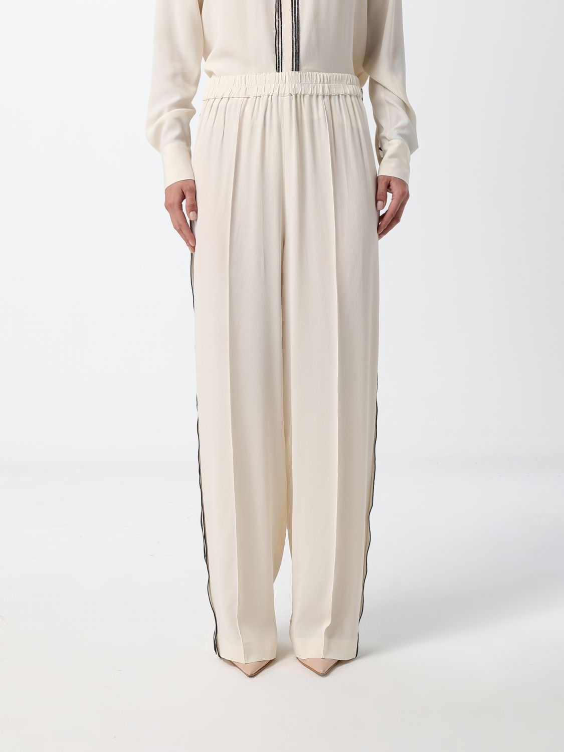 FABIANA FILIPPI Pants Woman color Butter