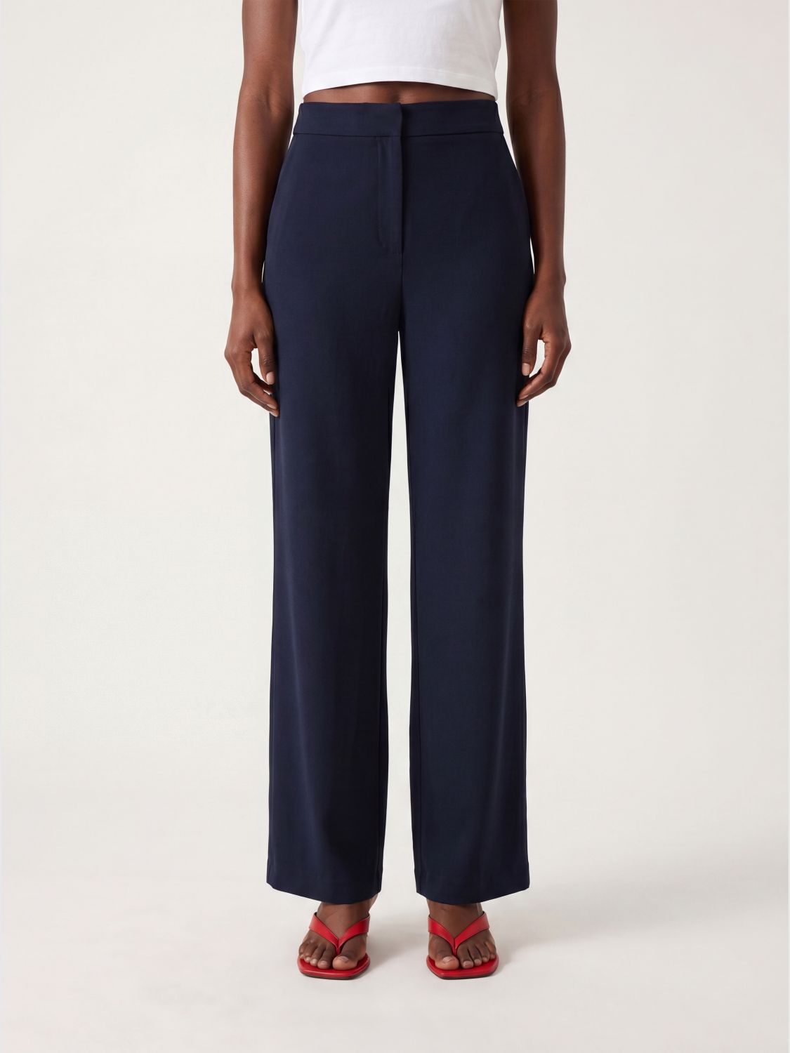 PAROSH Mid-Rise Straight-Leg Cady Trousers P. A.R. O.S. H.