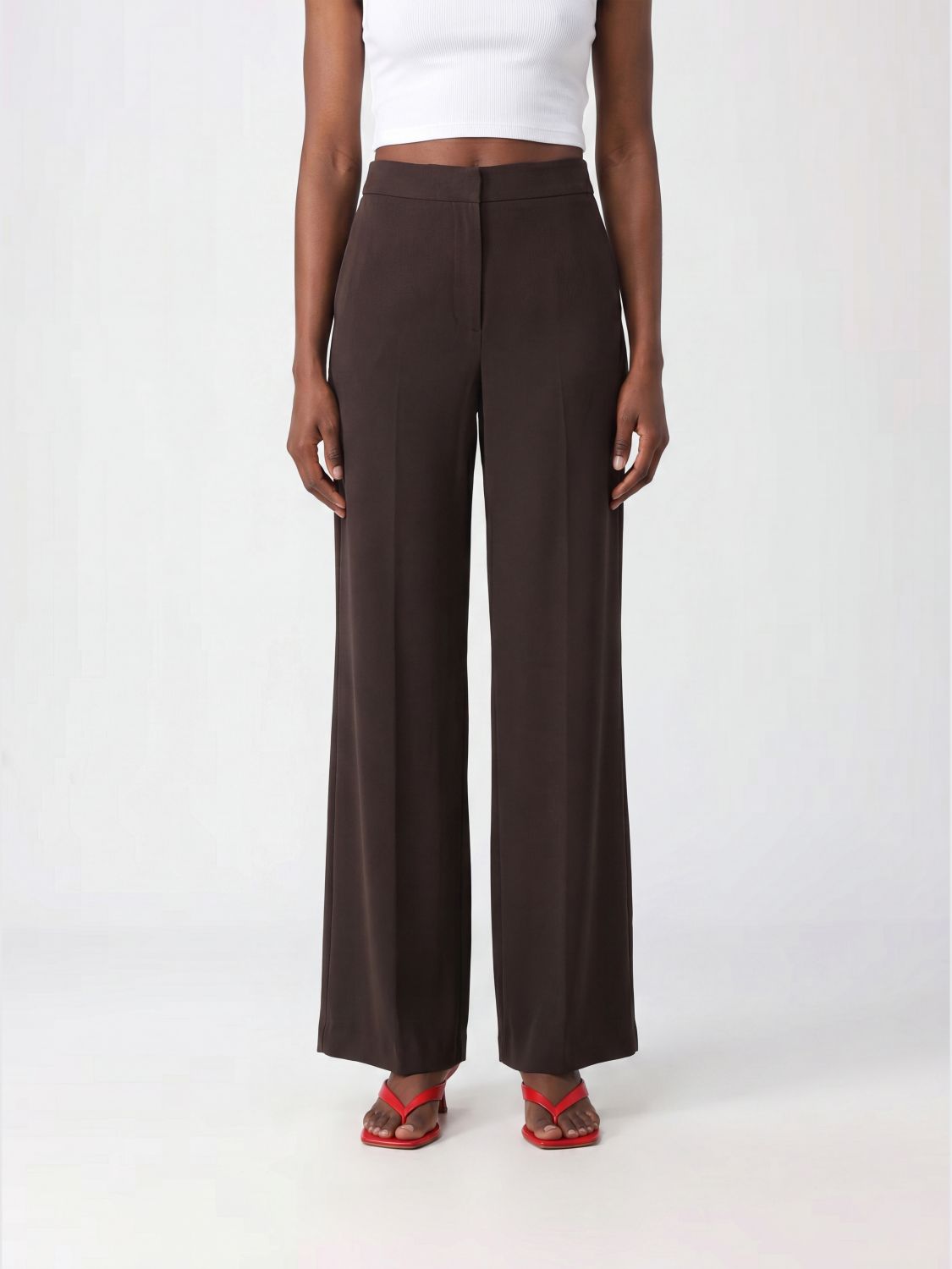 PAROSH Mid-Rise Straight-Leg Cady Trousers P. A.R. O.S. H.