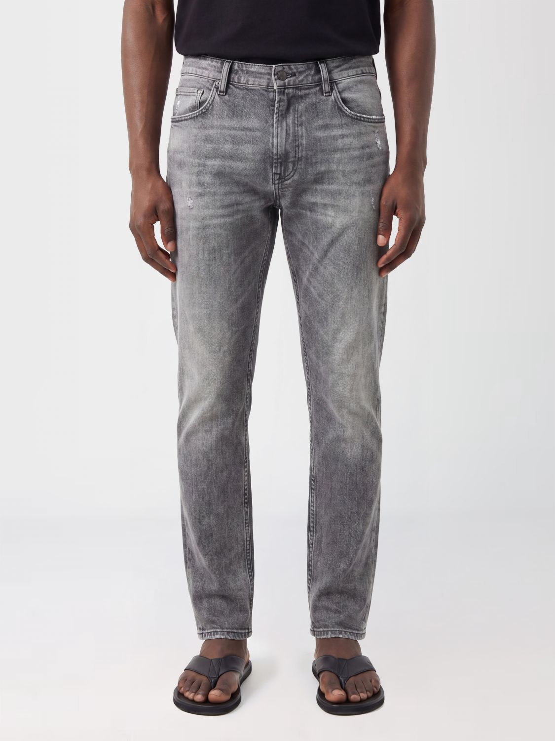 ACNE STUDIOS Jeans straight fit in denim di cotone a vita media