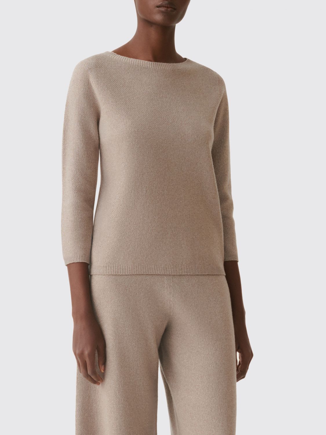 FABIANA FILIPPI Langarmpullover mit Rundhalsausschnitt aus Wolle, Seide und Kaschmir