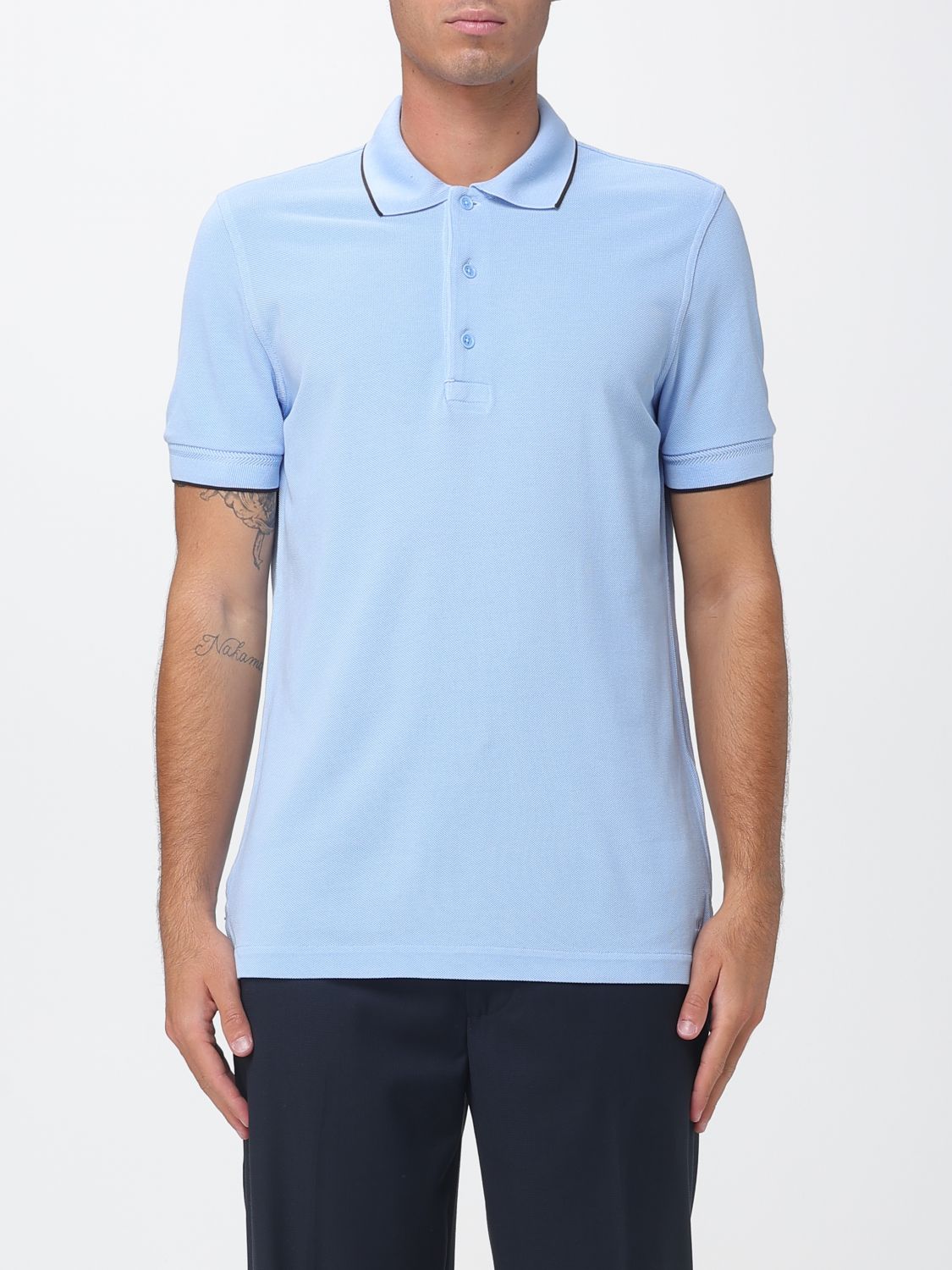 TOM FORD Polo Shirt Men color Blue