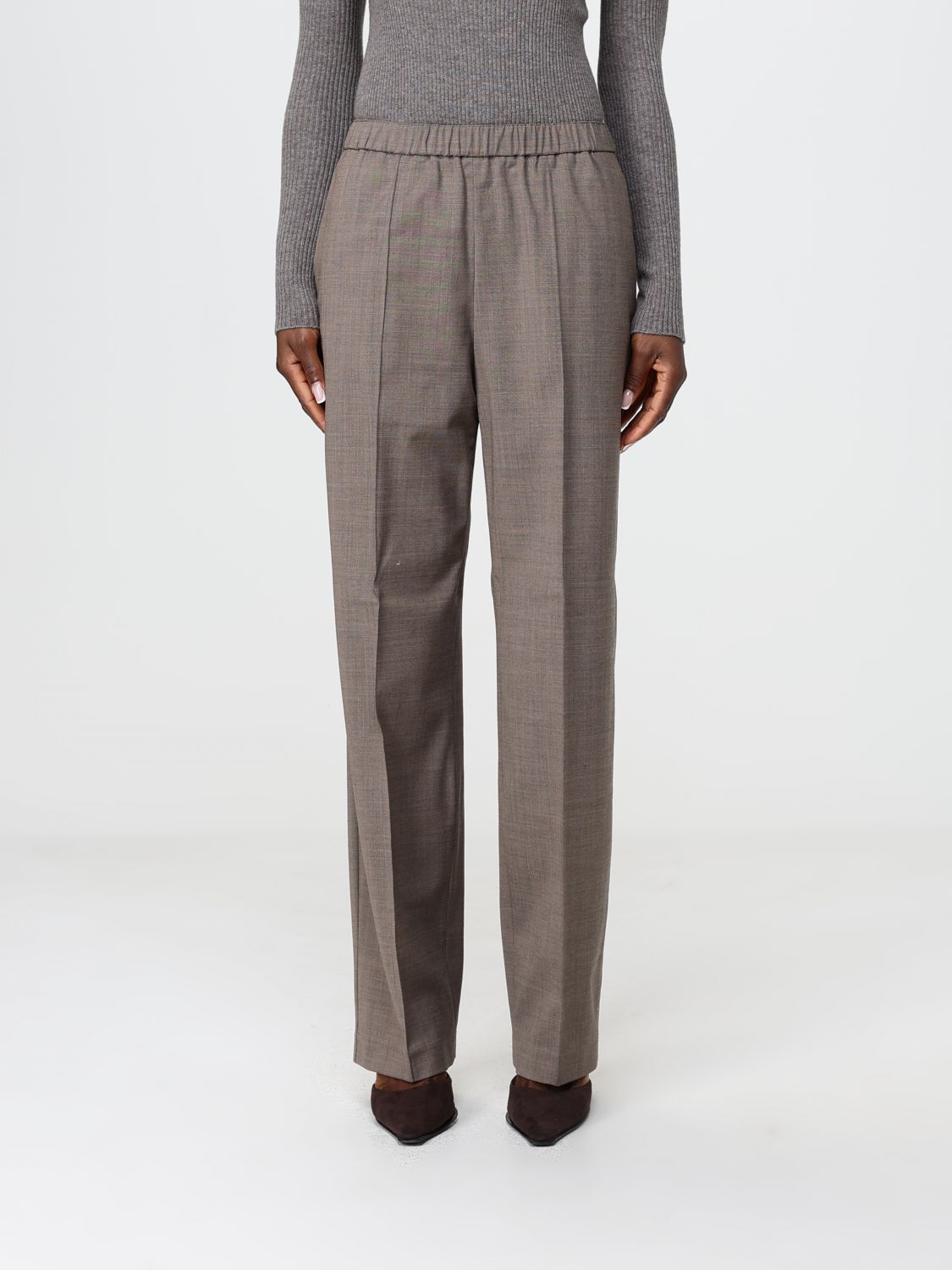 FABIANA FILIPPI Slim-Fit Skinny-Hose aus Wollmischung mit Monile-Detail