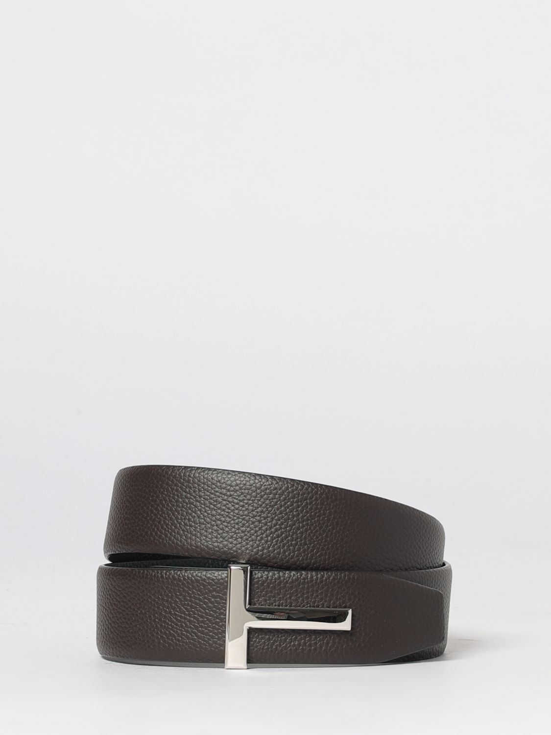 TOM FORD Wendegürtel aus genarbtem Leder mit Monogramm-Schnalle