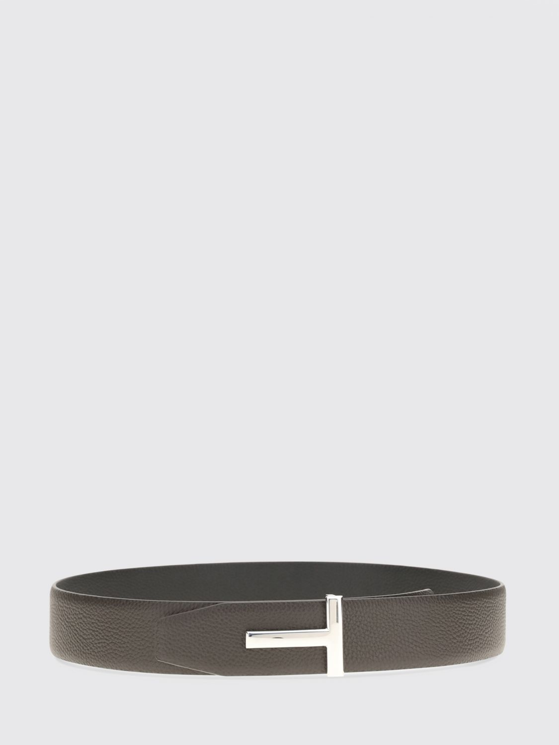 Tom Ford Reversible Pebbled Leather Monogram Buckle Belt