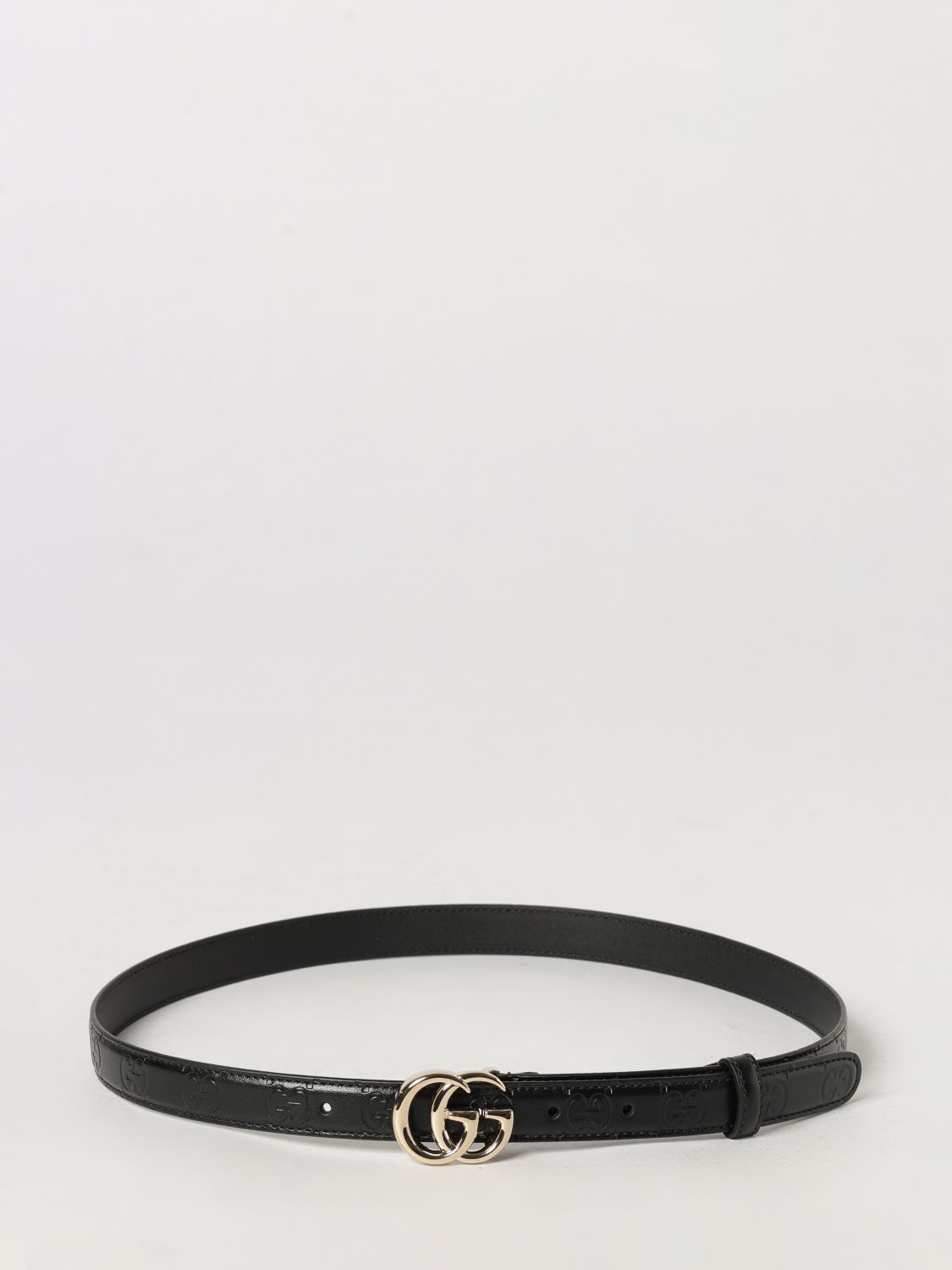 GUCCI GG Marmont Gürtel aus glattem Kalbsleder von mit Monogramm-Schnalle