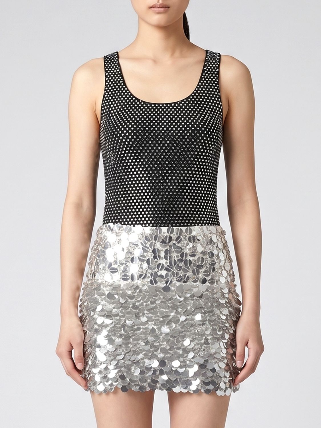 GIUSEPPE DI MORABITO Top da sera slim fit in cotone con strass