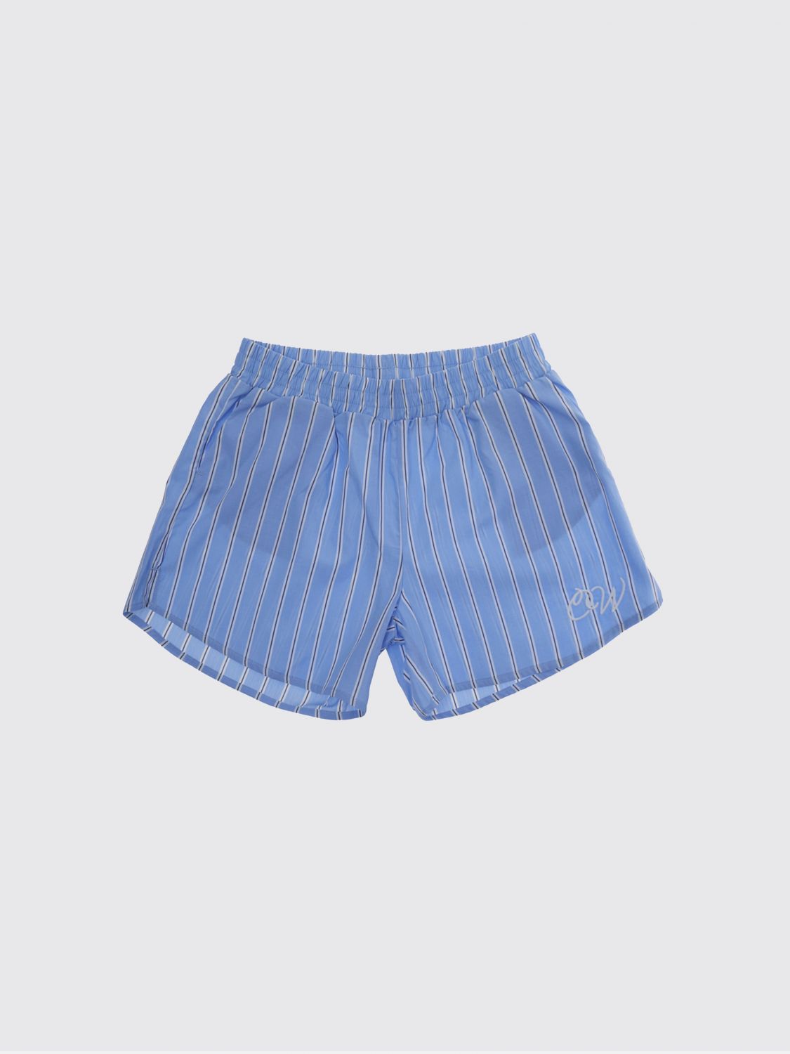 Off-White Kids Boy's Striped Cotton Shorts with Elasticated Waist　オフホワイト キッズ ボーイズ ストライプ コットン ショーツ 伸縮性ウエスト Off-White