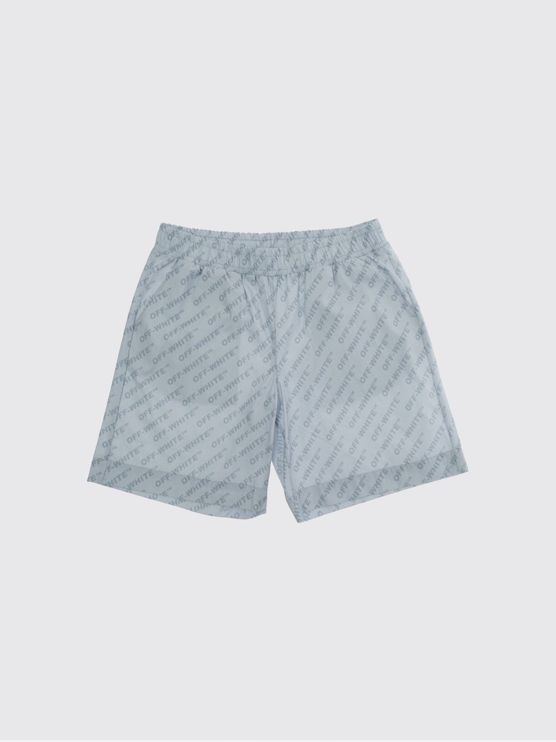 Off-White Kids Boy's Cotton Shorts with Elasticated Waist and Logo　オフホワイト キッズ ボーイズ コットン ショーツ 伸縮性ウエストとロゴ付き Off-White